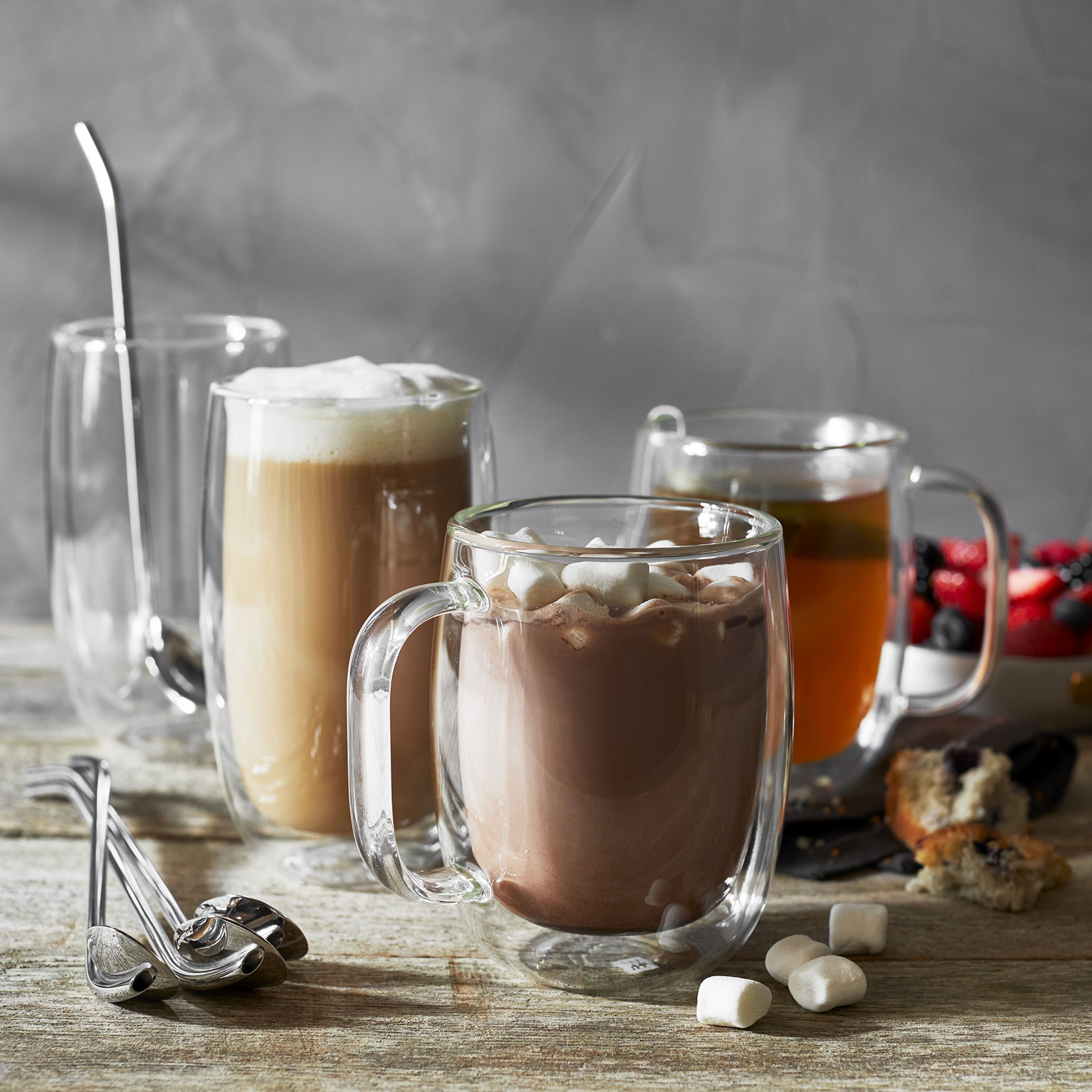 ZWILLING Sorrento Plus 2 Piece Latte Glass Set, Transparent-Coffee-DECOROLALA