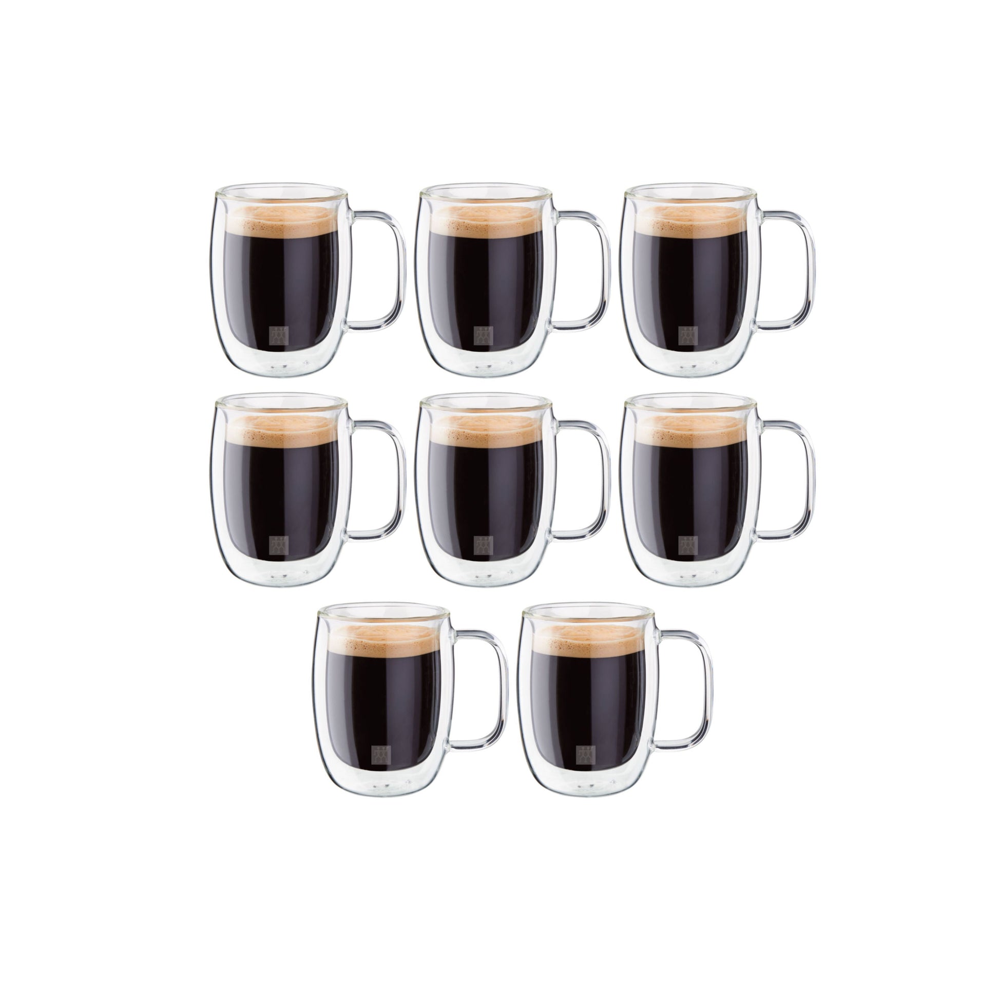 ZWILLING Sorrento Plus 8 Piece Espresso Mug Set - Value Pack, Transparent-Espresso Machine-DECOROLALA