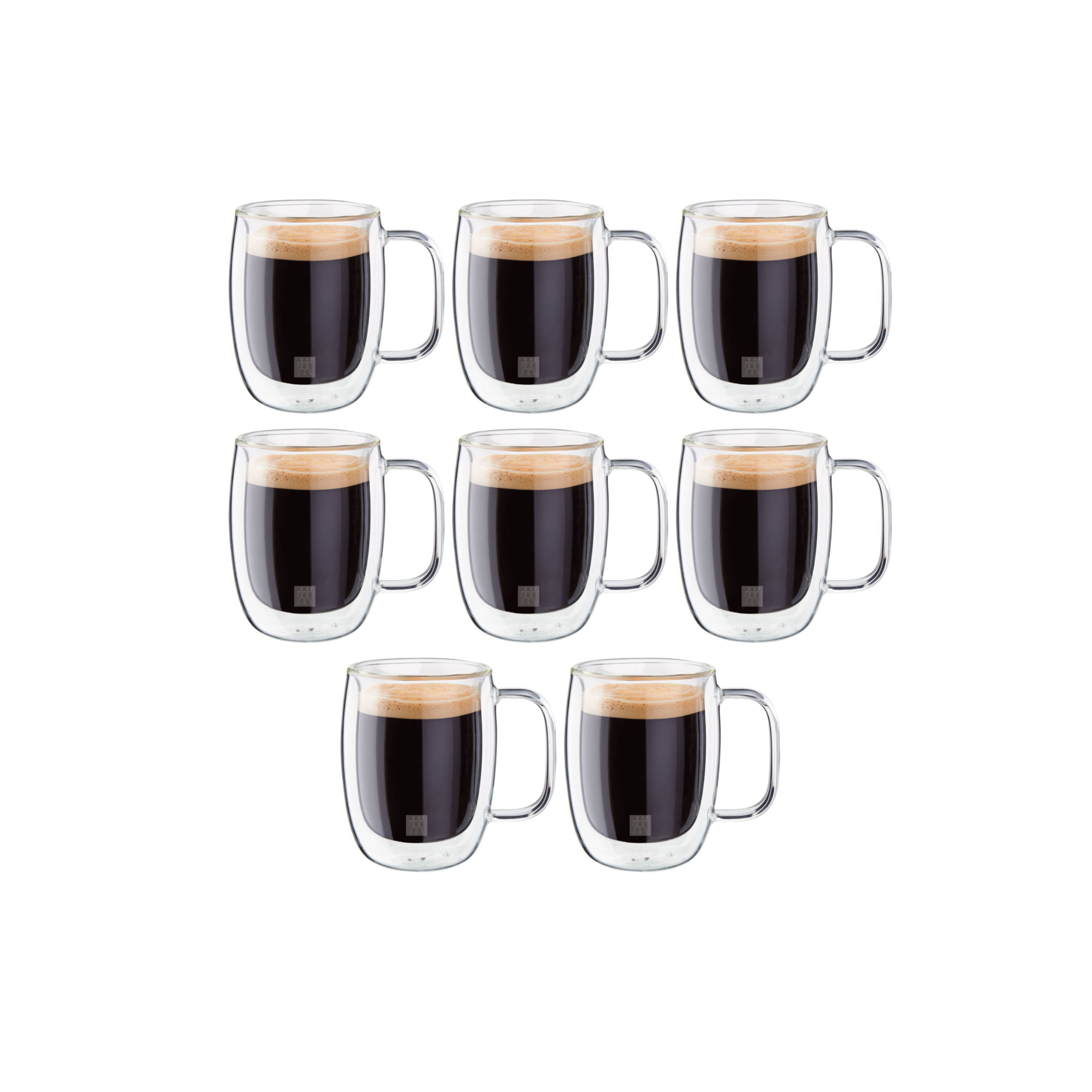 ZWILLING Sorrento Plus 8pc Espresso Mug Set - Clear-Espresso Machine-DECOROLALA