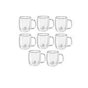 ZWILLING Sorrento Plus 8pc Espresso Mug Set - Clear-Espresso Machine-DECOROLALA