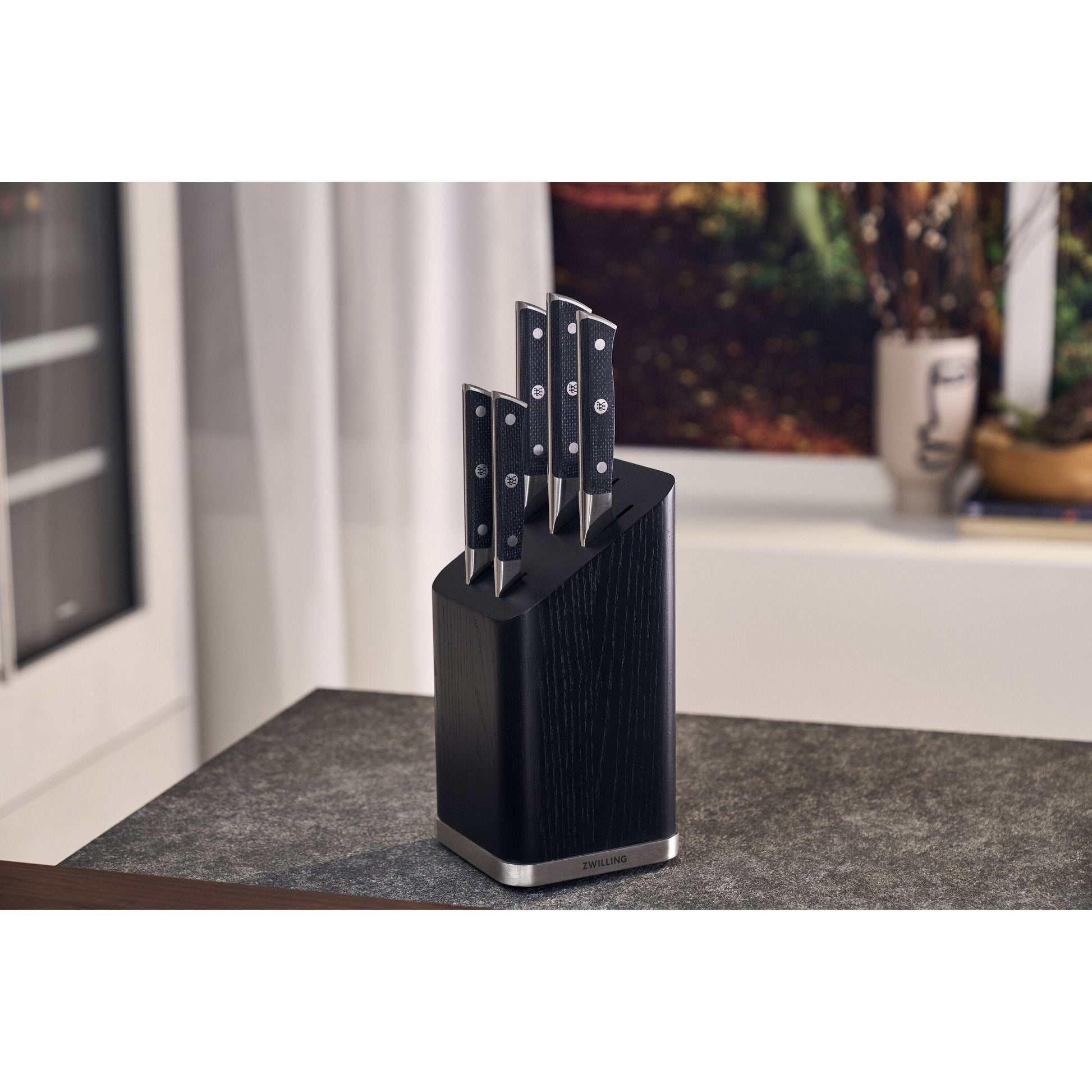 ZWILLING Spectrum 6 Piece, Knife Block Set, Black-Knife Set-DECOROLALA
