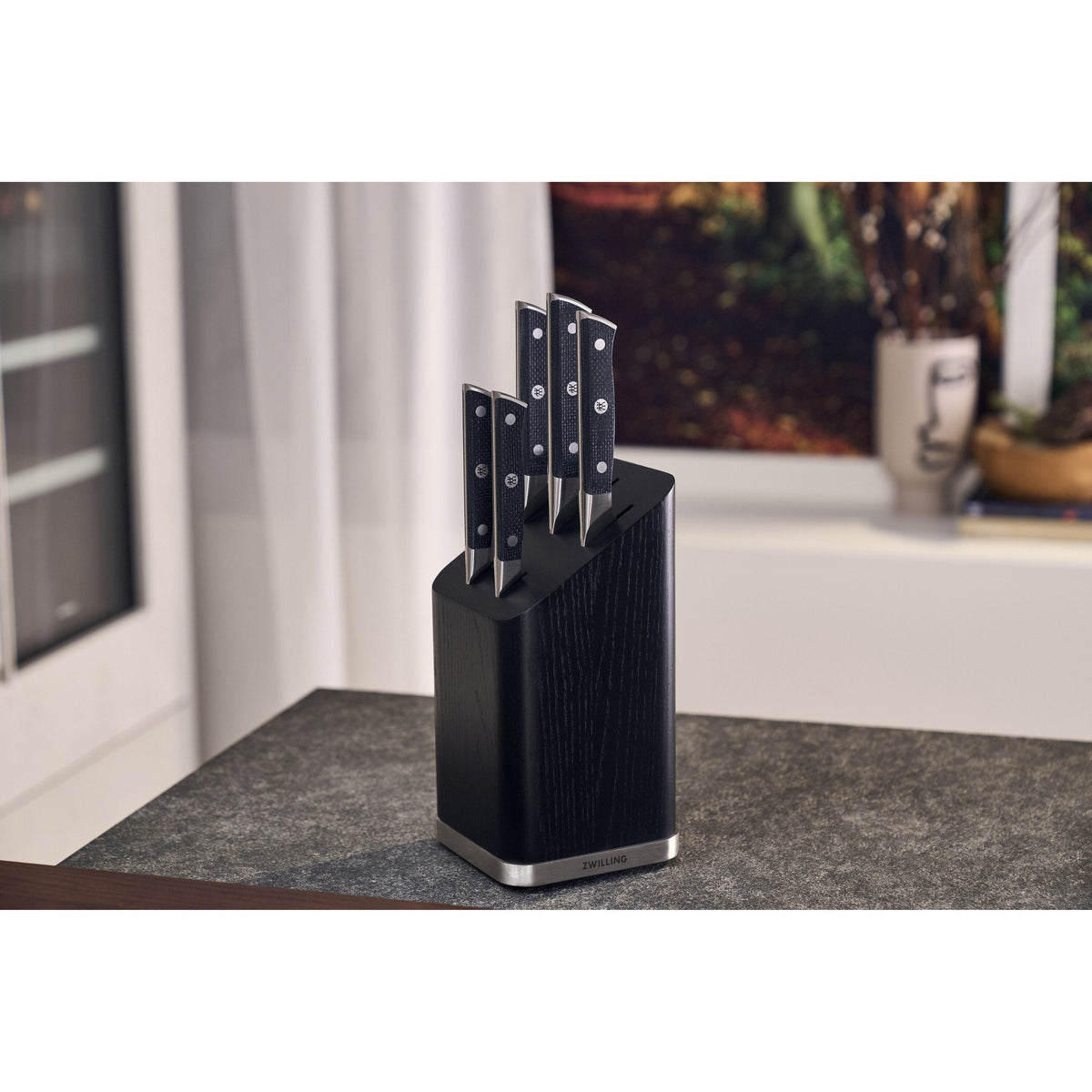 ZWILLING Spectrum 6-Piece Knife Block Set Black-Knife Sets-DECOROLALA