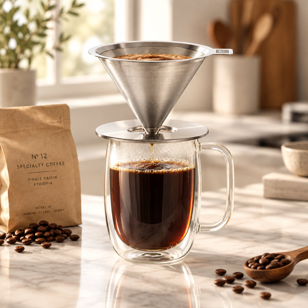 ZWILLING Stainless Steel Pour Over Coffee Dripper Set-Coffee Makers-DECOROLALA