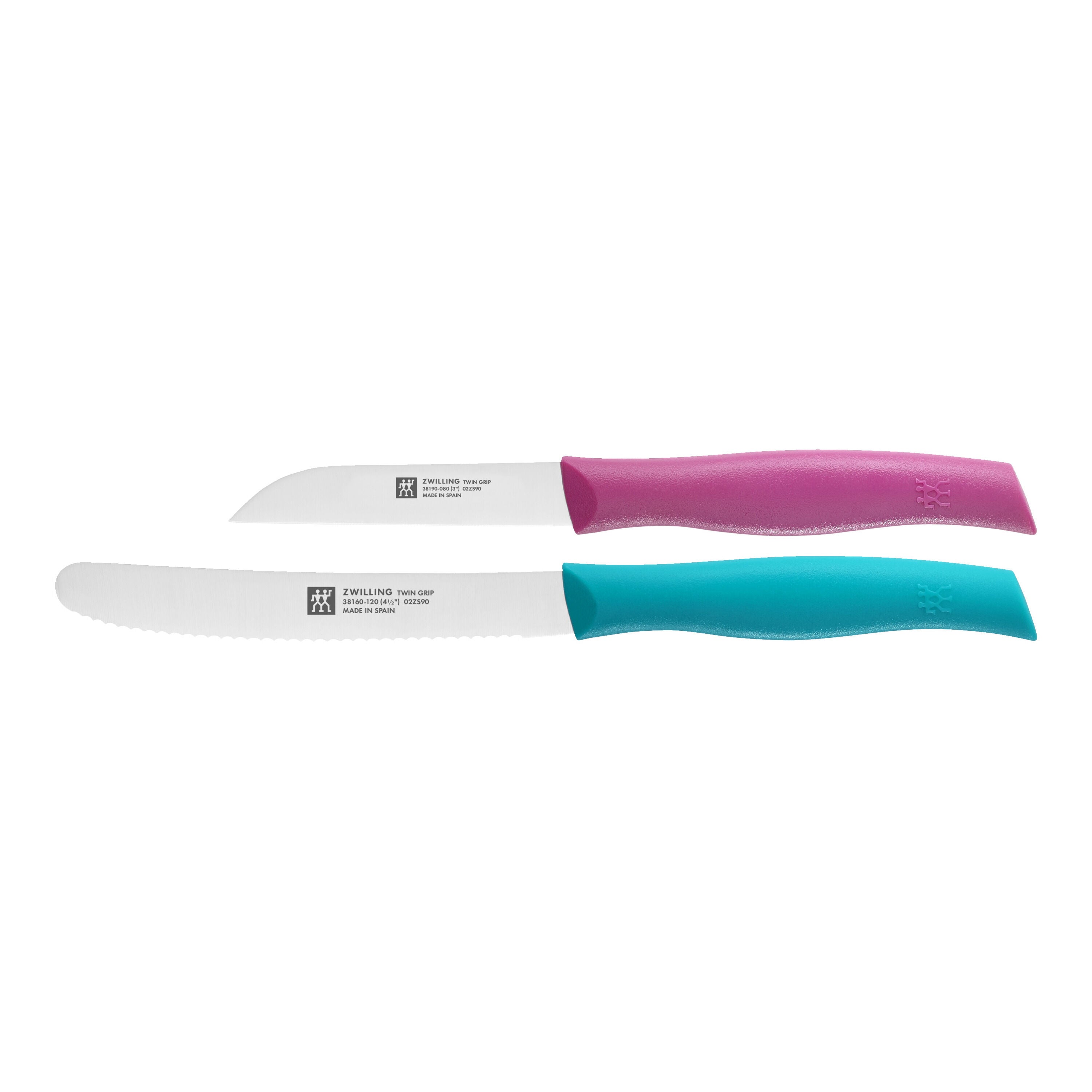 ZWILLING TWIN Grip 2-Piece Knife Set - Turquoise/Pink-Knife Set-DECOROLALA
