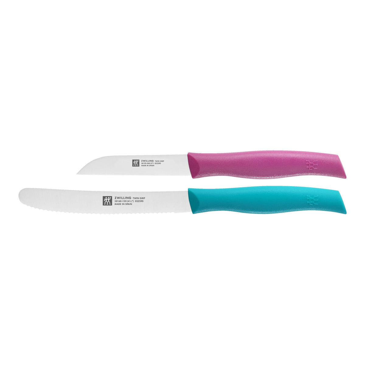 ZWILLING TWIN Grip 2-Piece Knife Set - Turquoise/Pink-Knife Sets-DECOROLALA