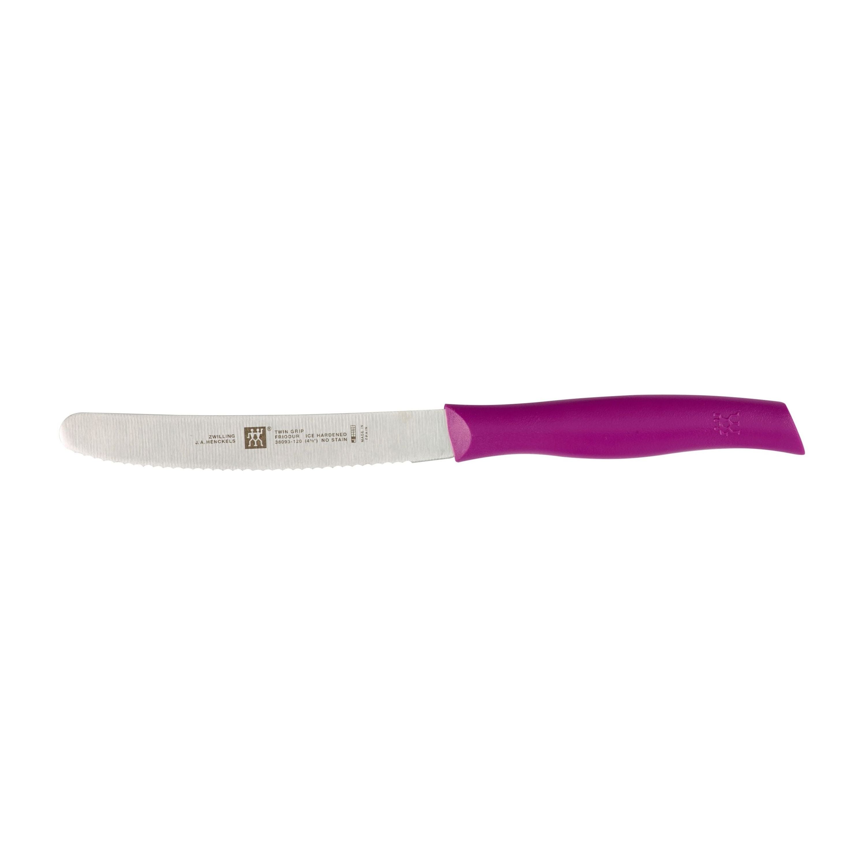 ZWILLING TWIN Grip 4.5" Serrated Utility Knife - Pink-Utility Knife-DECOROLALA