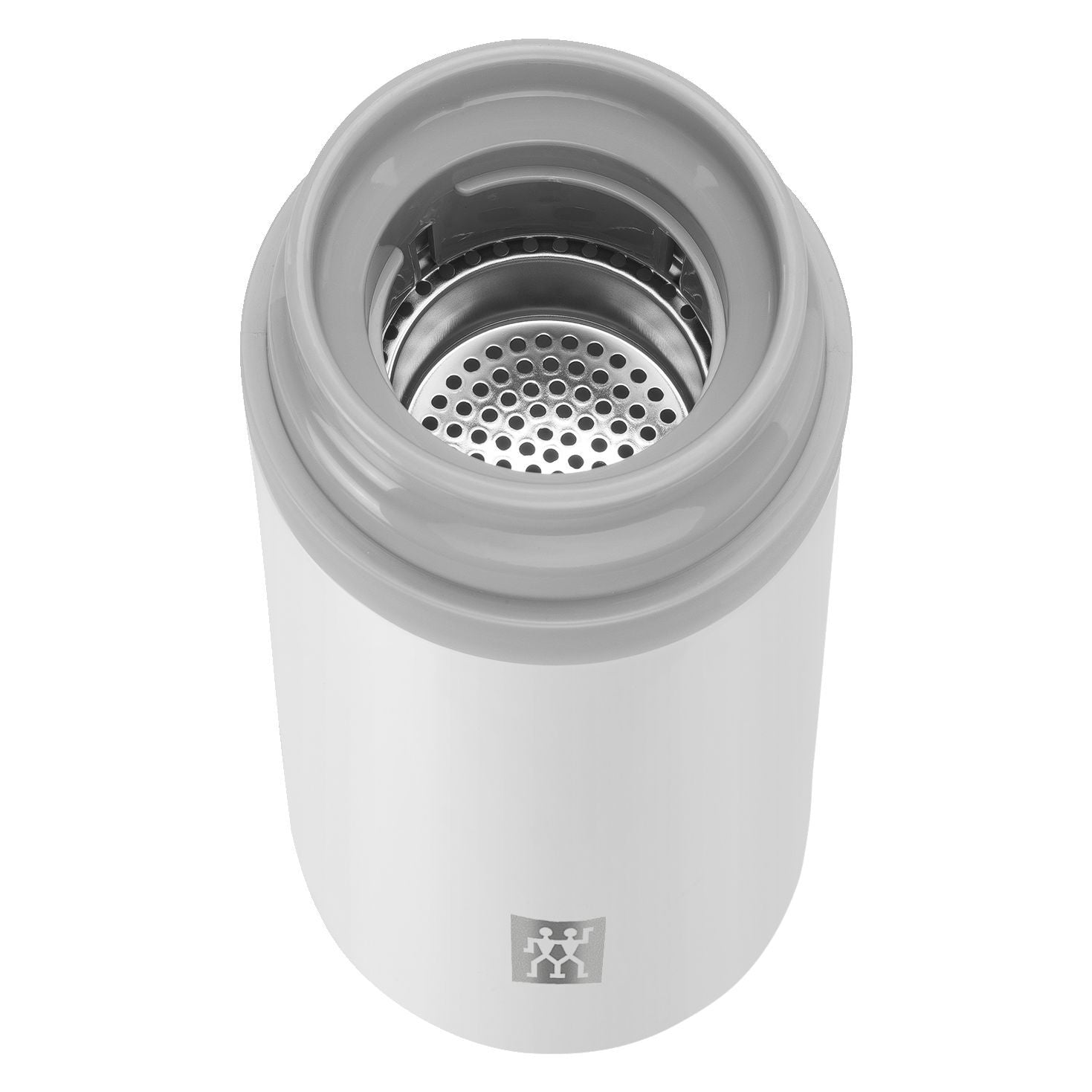 ZWILLING Thermo Tea And Fruit Infuser Bottle, 420 mL, White-Grey-DECOROLALA
