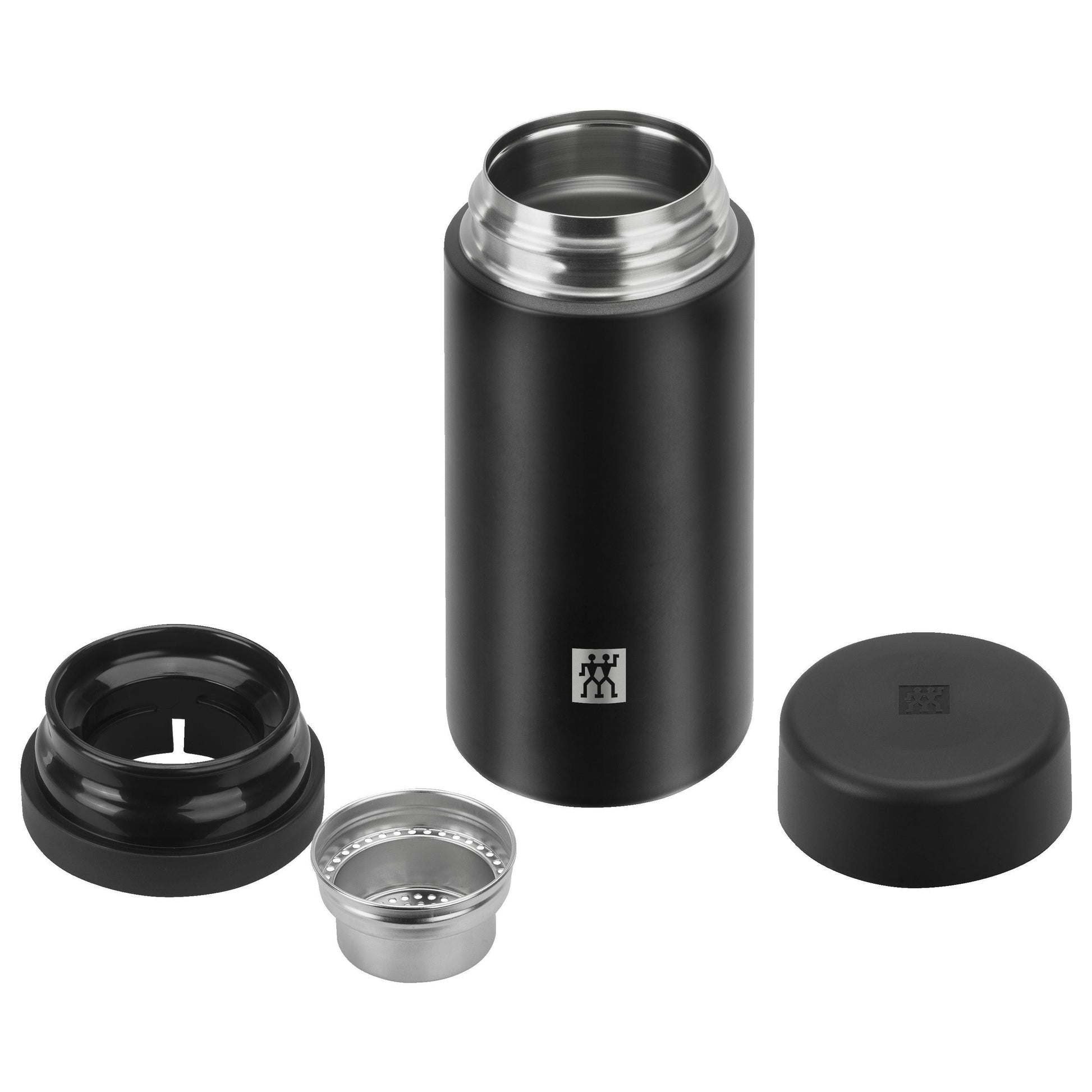 ZWILLING Thermo Tea Infuser Bottle 420ml Black-DECOROLALA