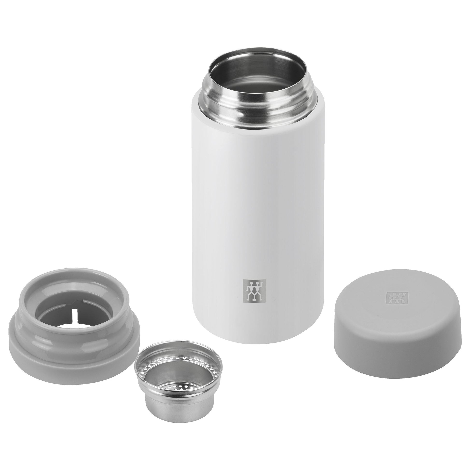 ZWILLING Thermo Tea Infuser Bottle 420ml White-DECOROLALA