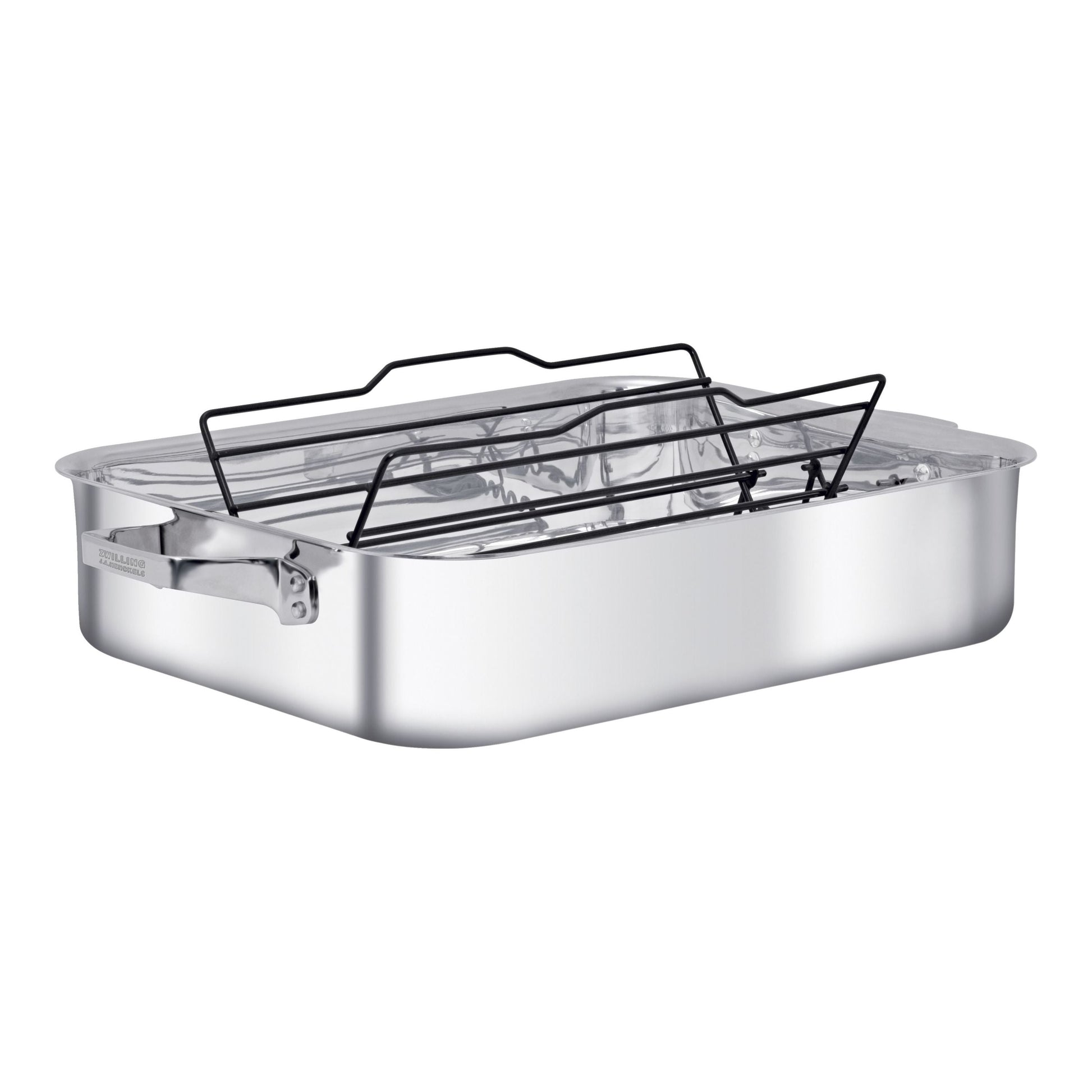 ZWILLING TruClad 9.75 L 18/10 Stainless Steel Rectangular Oven Dish, Silver-Bakeware-DECOROLALA