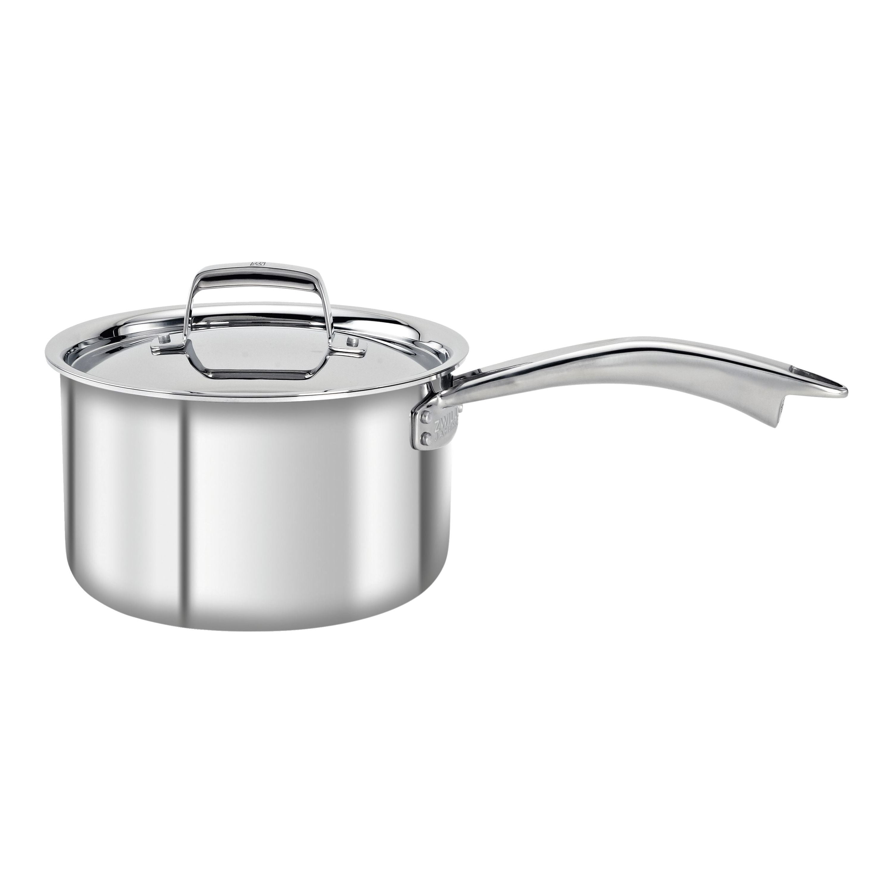 ZWILLING TruClad Sauce Pan With Lid, 3.75 L, 18/10 Stainless Steel-n/a-DECOROLALA