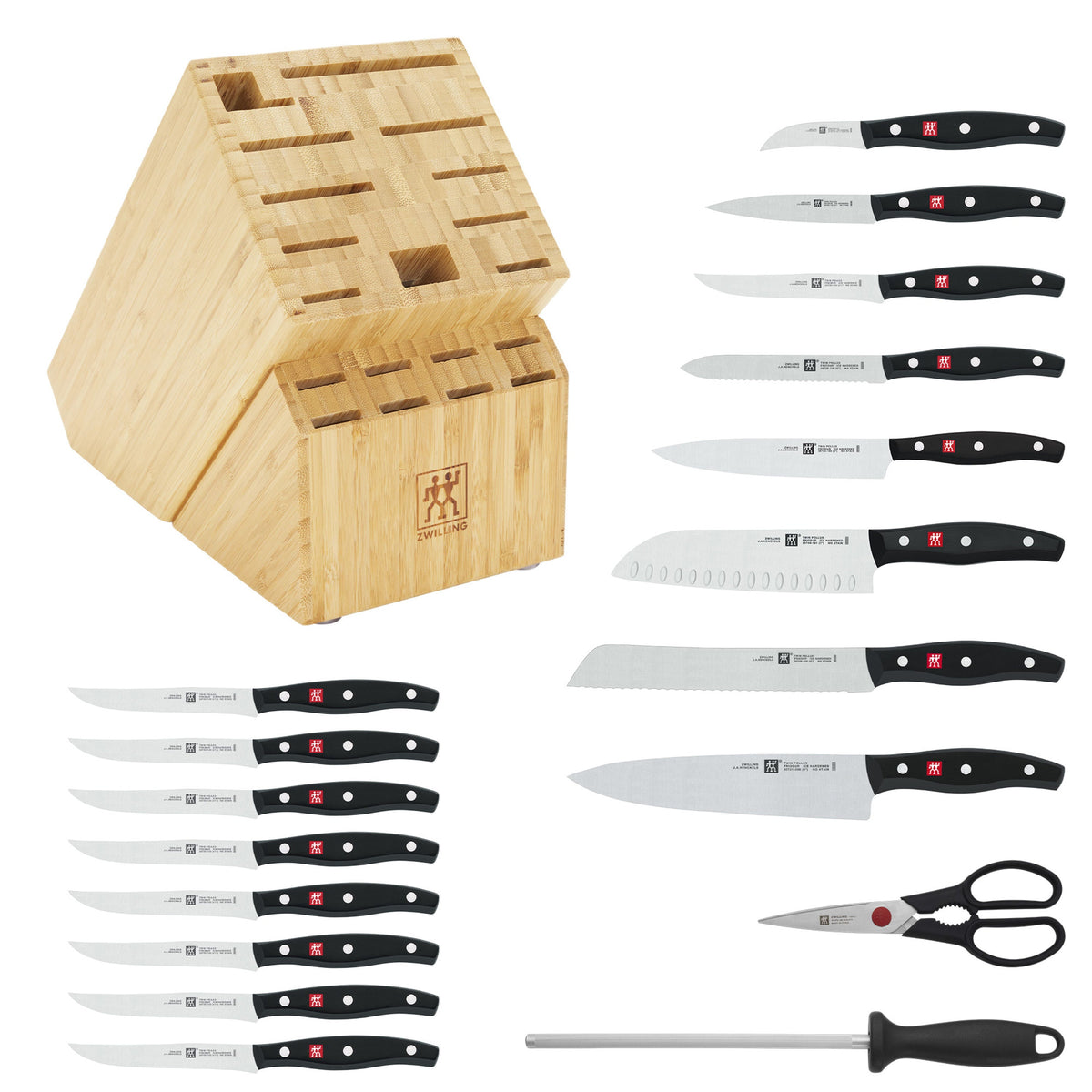ZWILLING Twin Signature 19-Piece Knife Block Set-Knife Sets-DECOROLALA