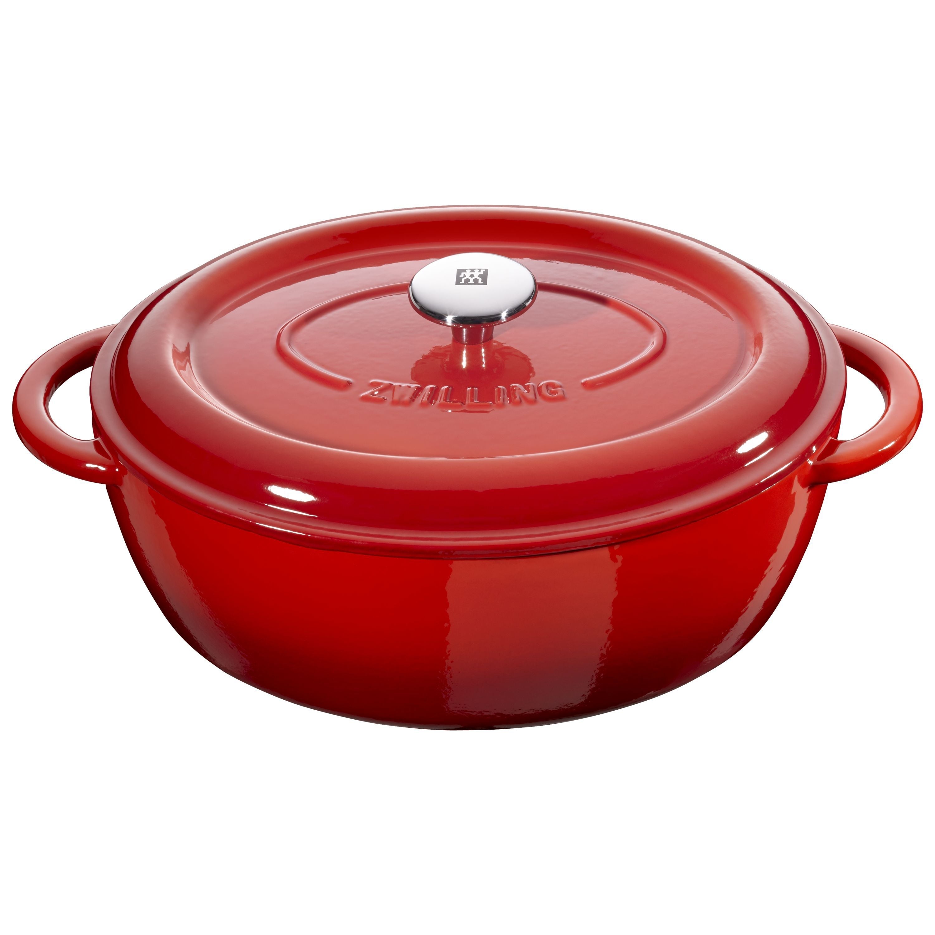 ZWILLING Twin Specials 4.4 L Cast Iron Oval Cocotte, Red-n/a-DECOROLALA