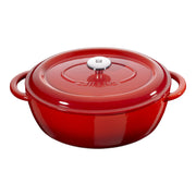 ZWILLING Twin Specials 4.4 L Cast Iron Oval Cocotte, Red-n/a-DECOROLALA