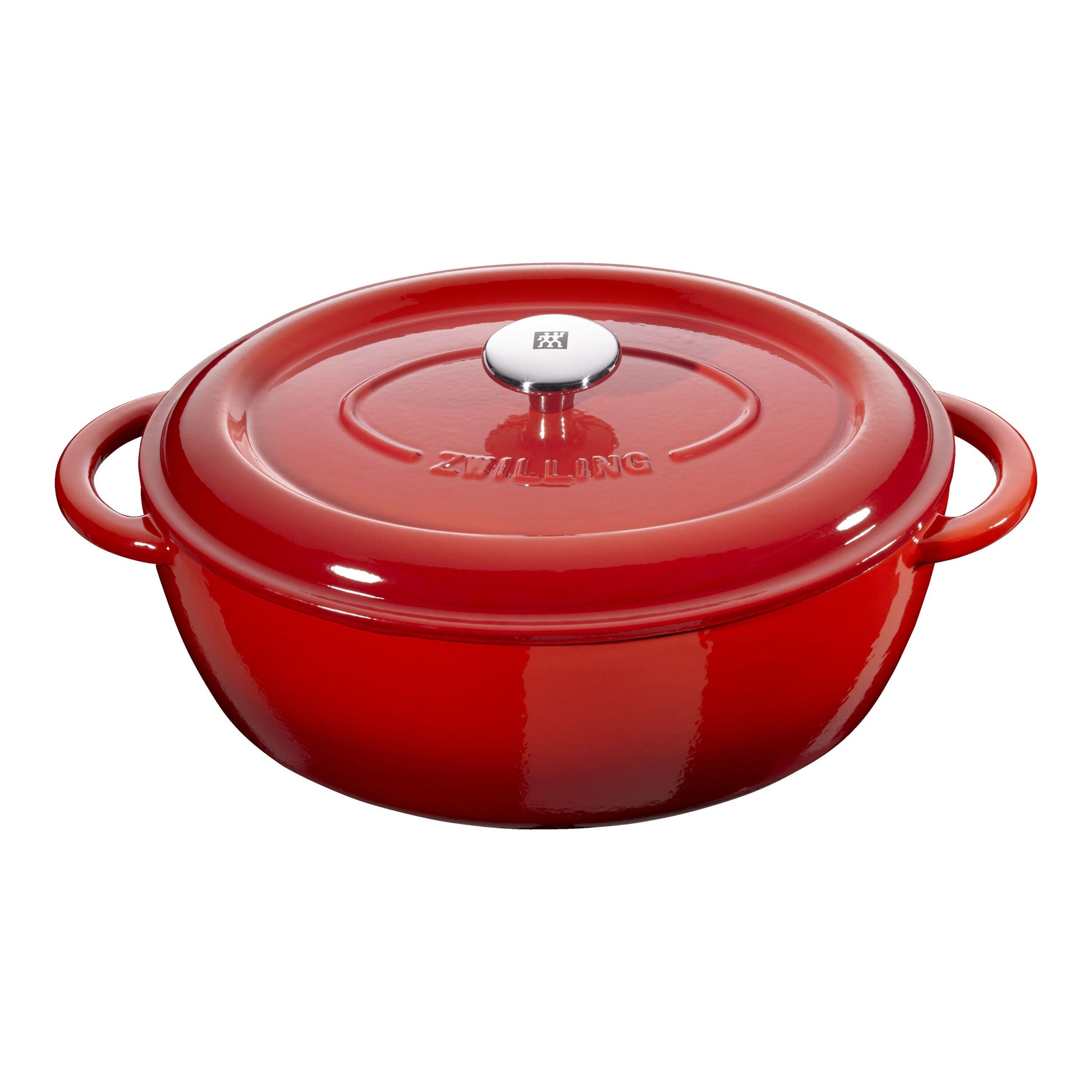 ZWILLING Twin Specials 4.4 L Cast Iron Oval Cocotte, Red-n/a-DECOROLALA