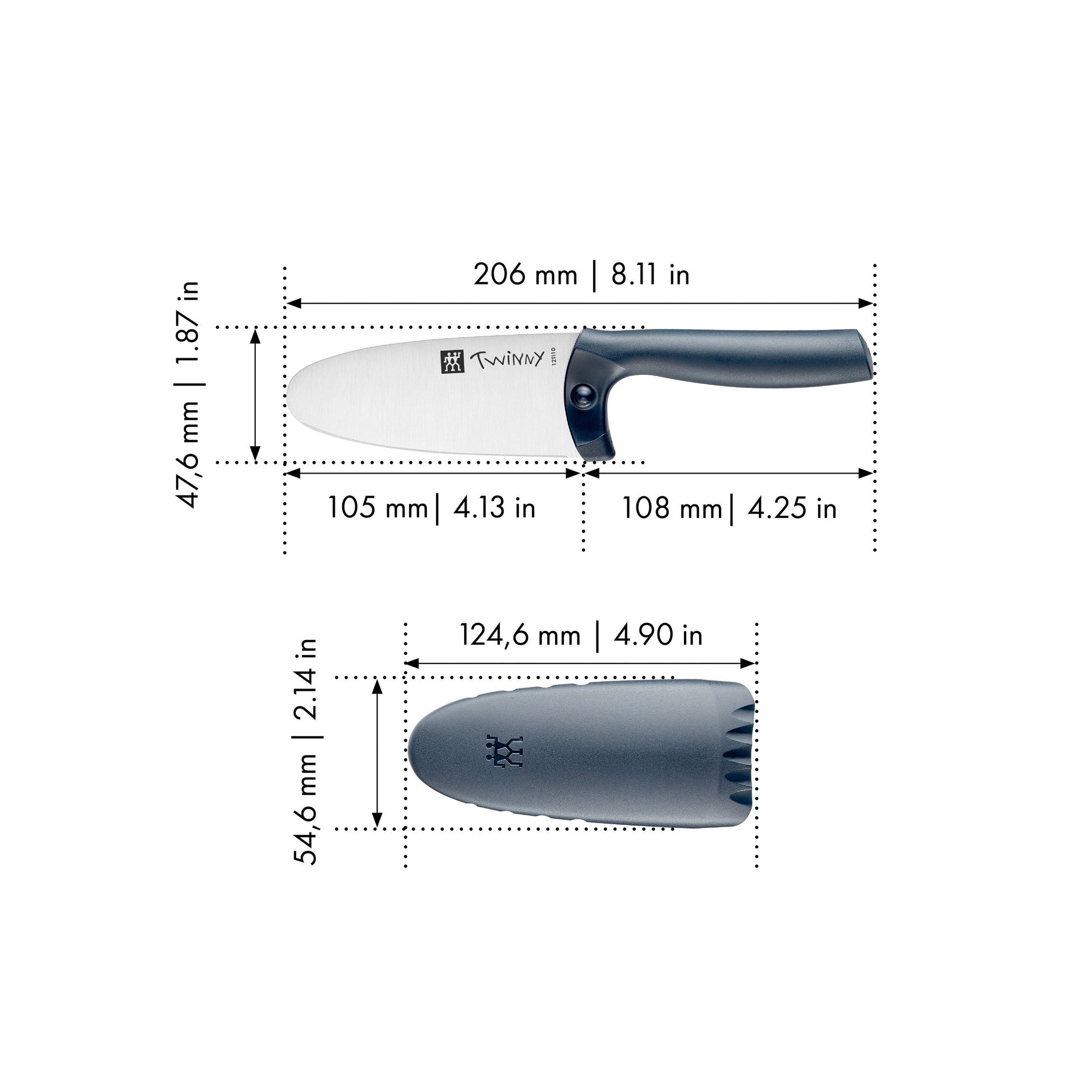 ZWILLING Twinny 4.25" Chef's Knife - Blue-Chef Knife-DECOROLALA