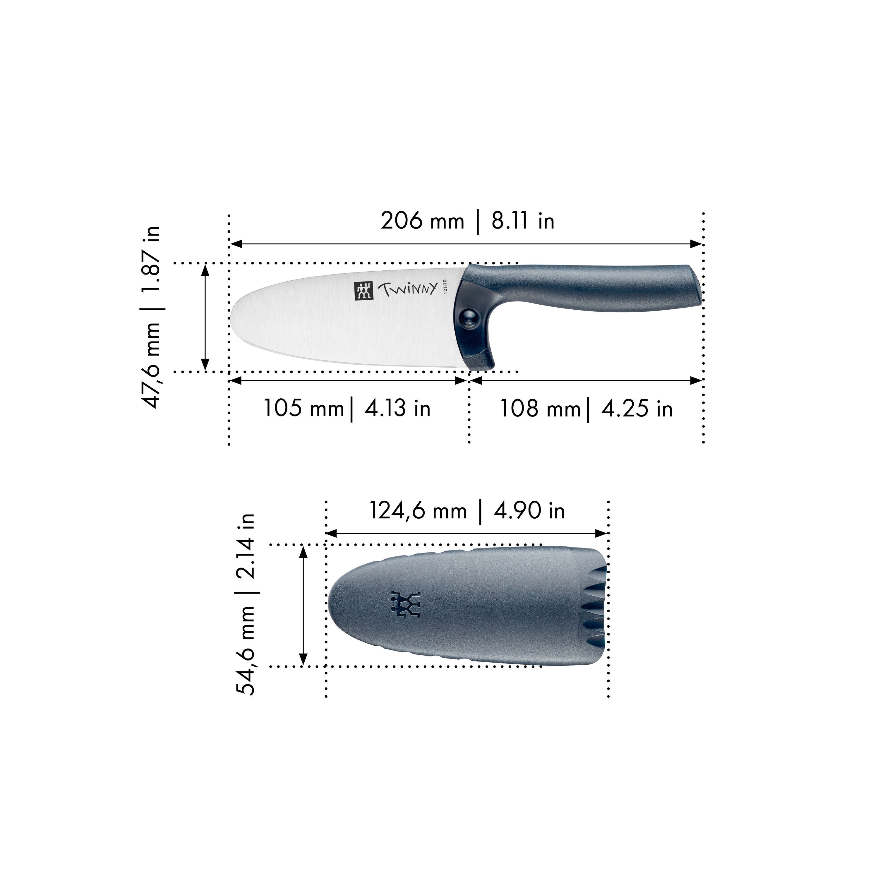 ZWILLING Twinny 4.25" Chef's Knife - Blue-Chef Knife-DECOROLALA