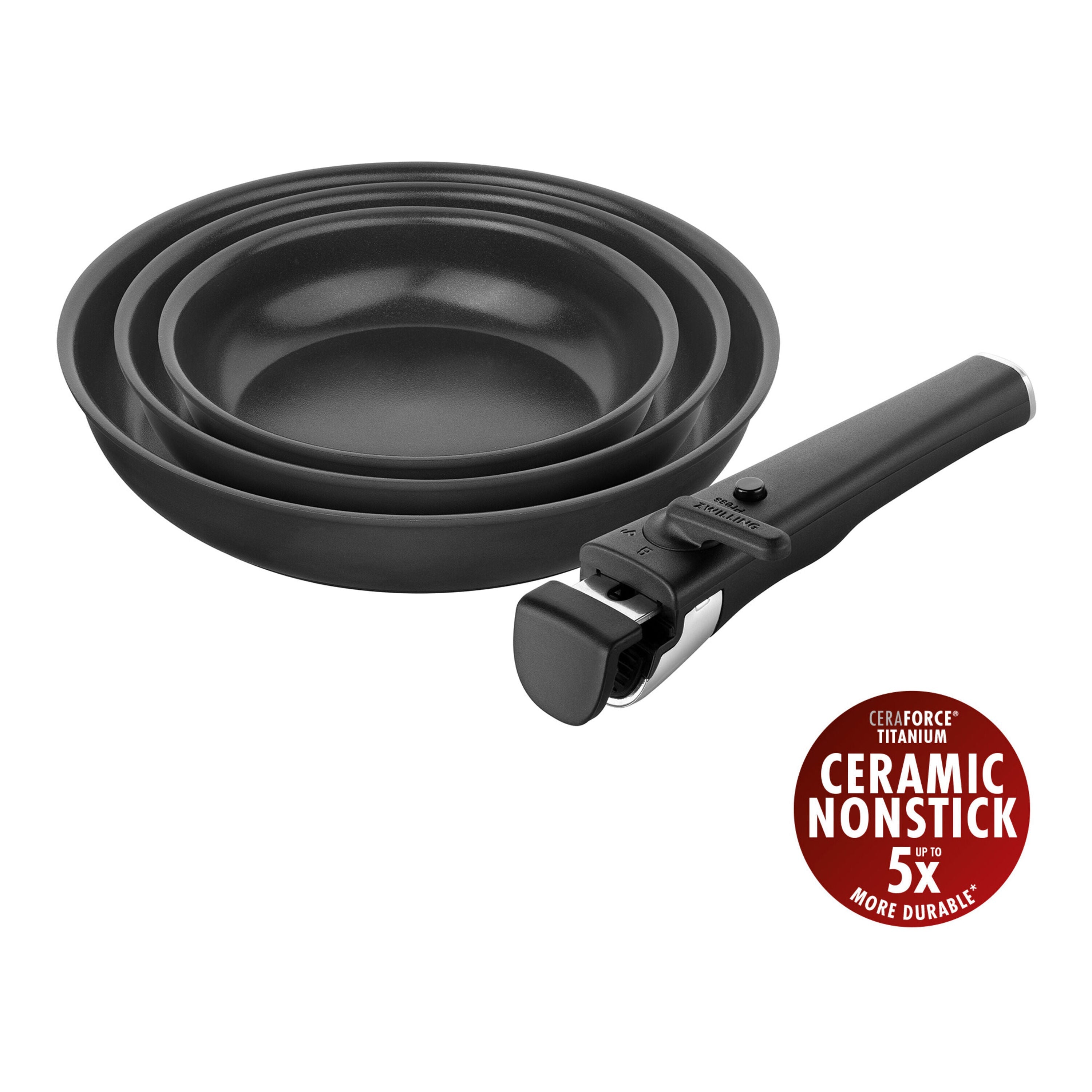 ZWILLING Unlock 4pc Fry Pan Set - Ceramic Nonstick-DECOROLALA