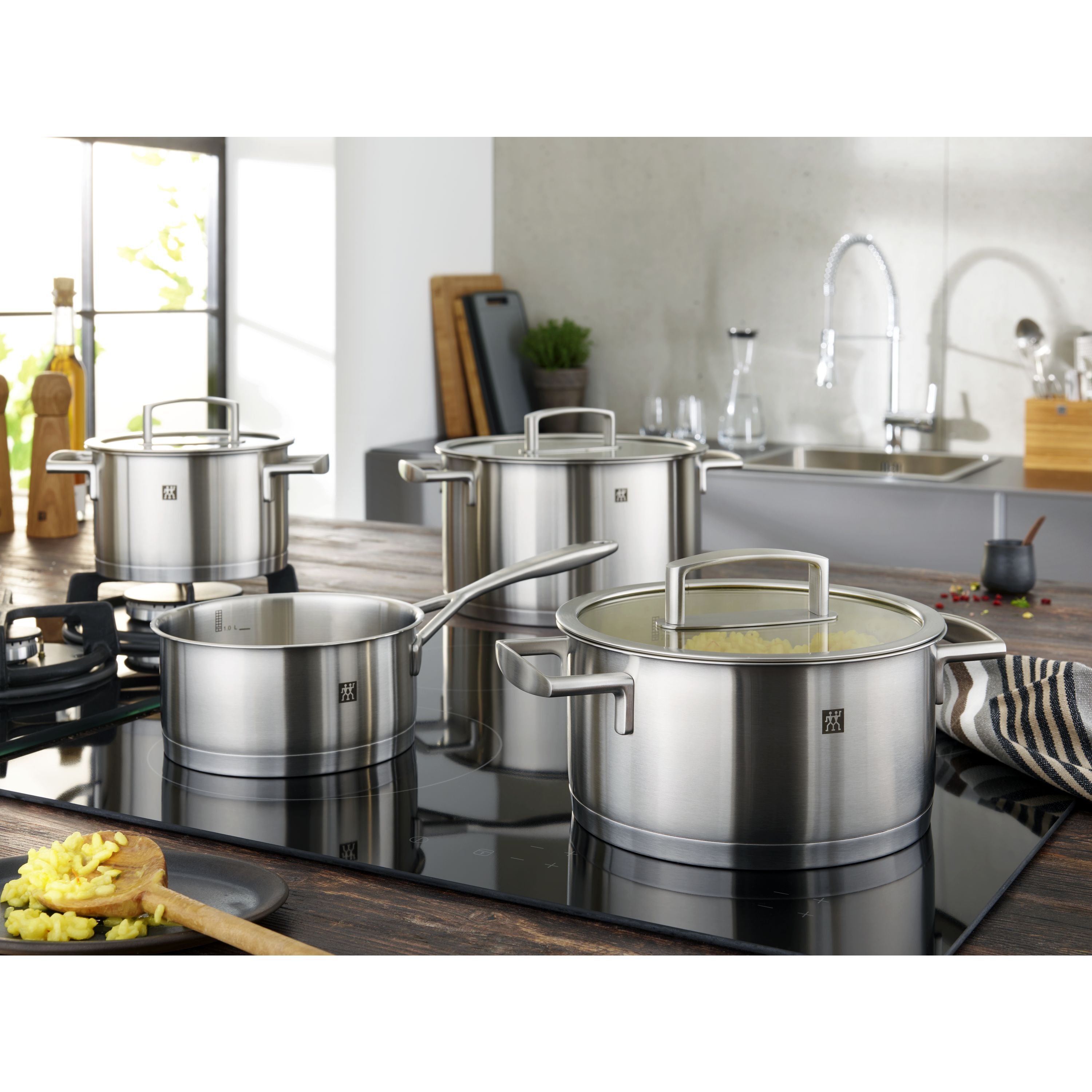 ZWILLING Vitality Pot Set 10 Piece, 18/10 Stainless Steel-Cookware-DECOROLALA