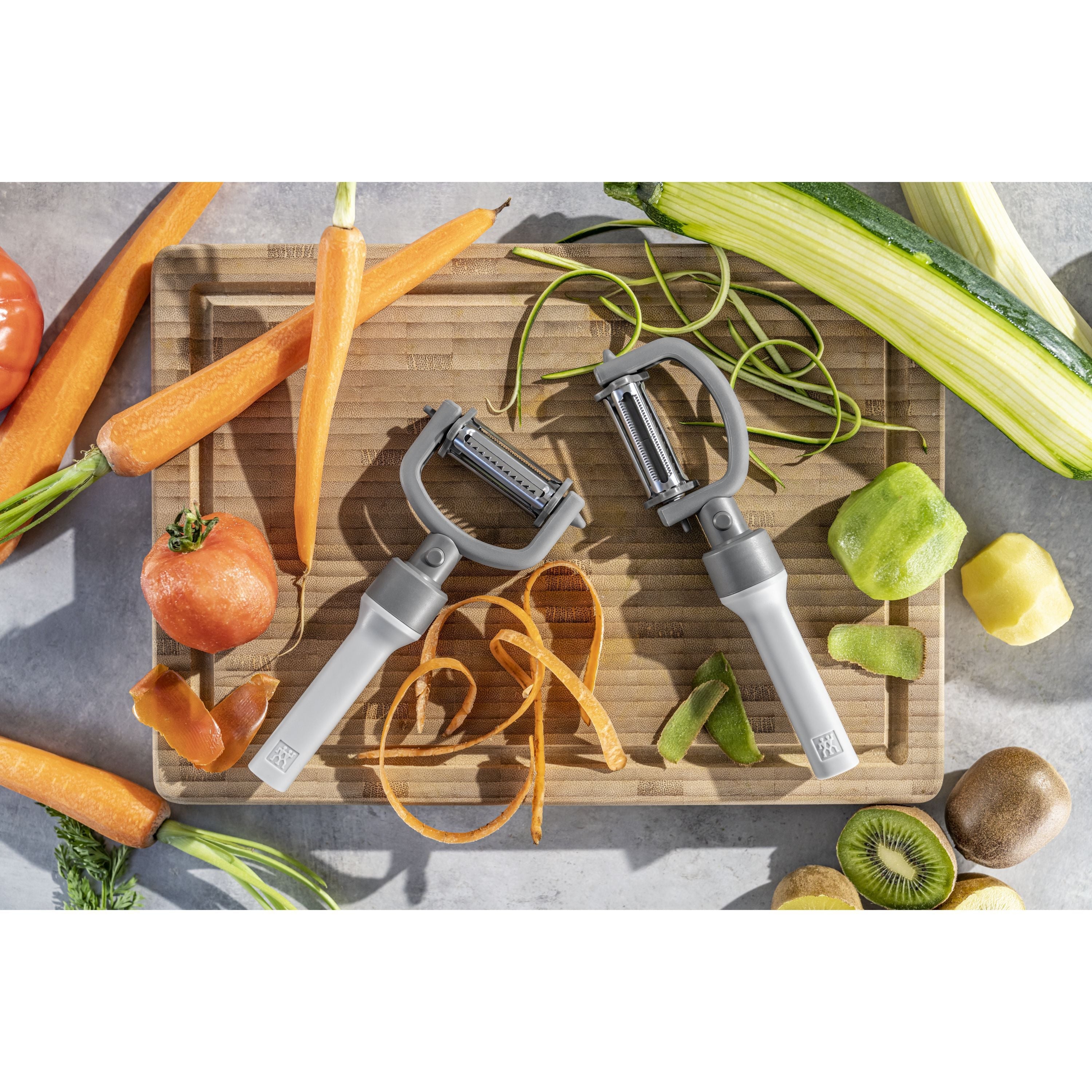 ZWILLING Z-Cut 5-In-1 Peeler, Grey-Kitchen Accessory-DECOROLALA