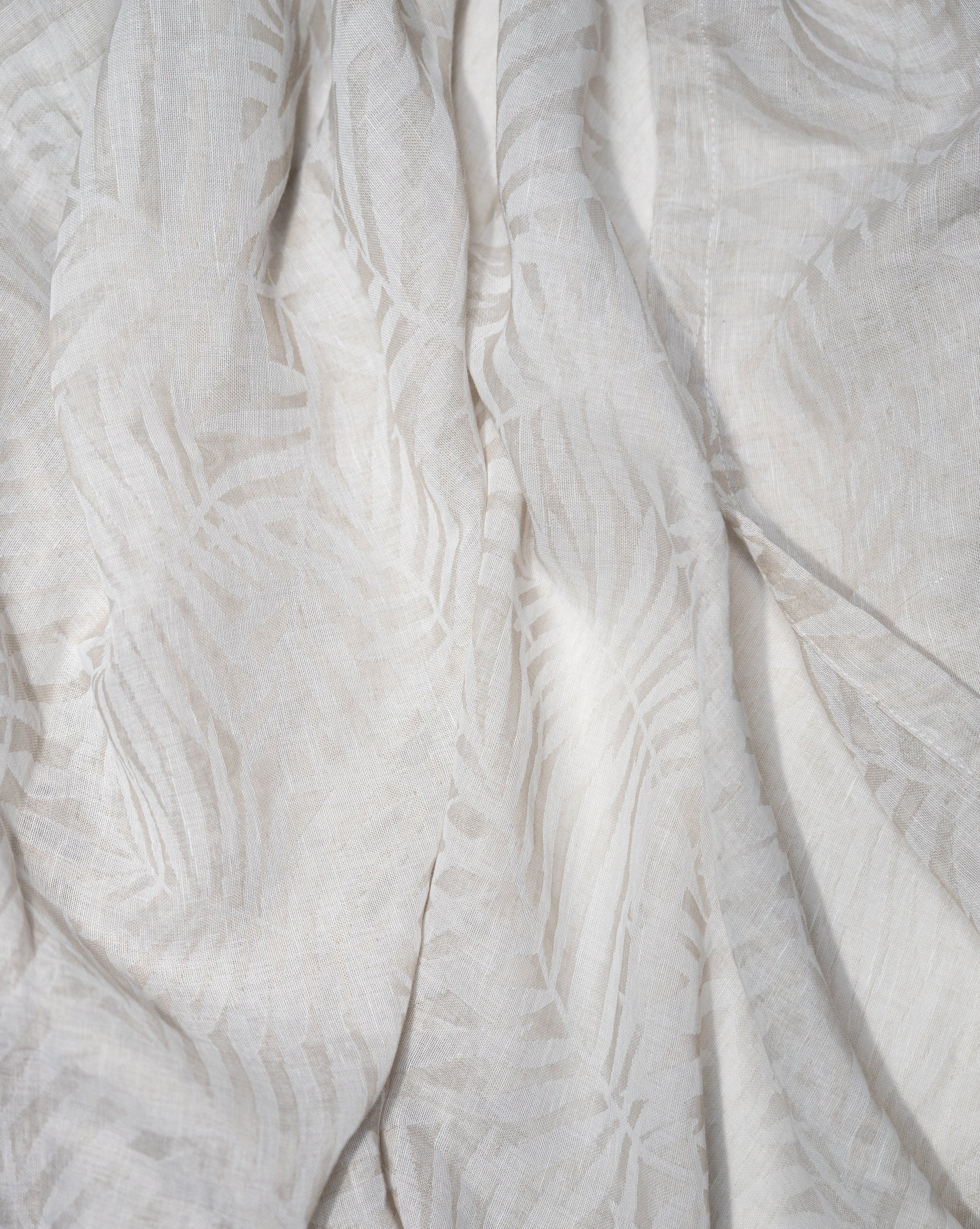 Zacari Woven Leaf Design Textured Semi Sheer Curtain 80"x 95"-Curtains-DECOROLALA