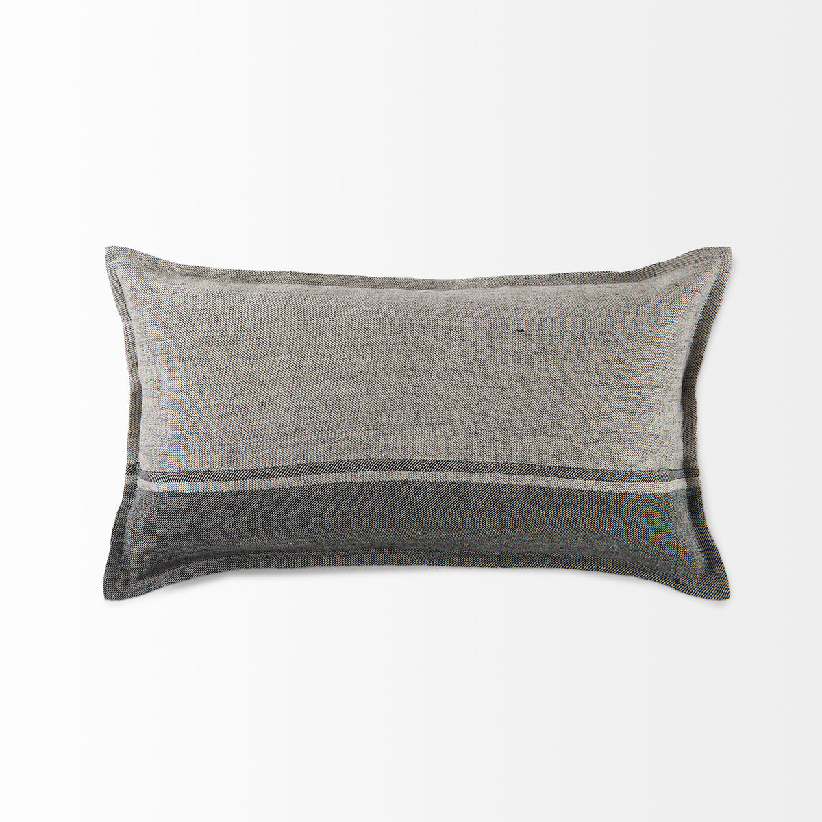 Zadie Light Gray and Dark Gray Pillow Cover (min order qty 2)-Decorative Throw Pillows-DECOROLALA