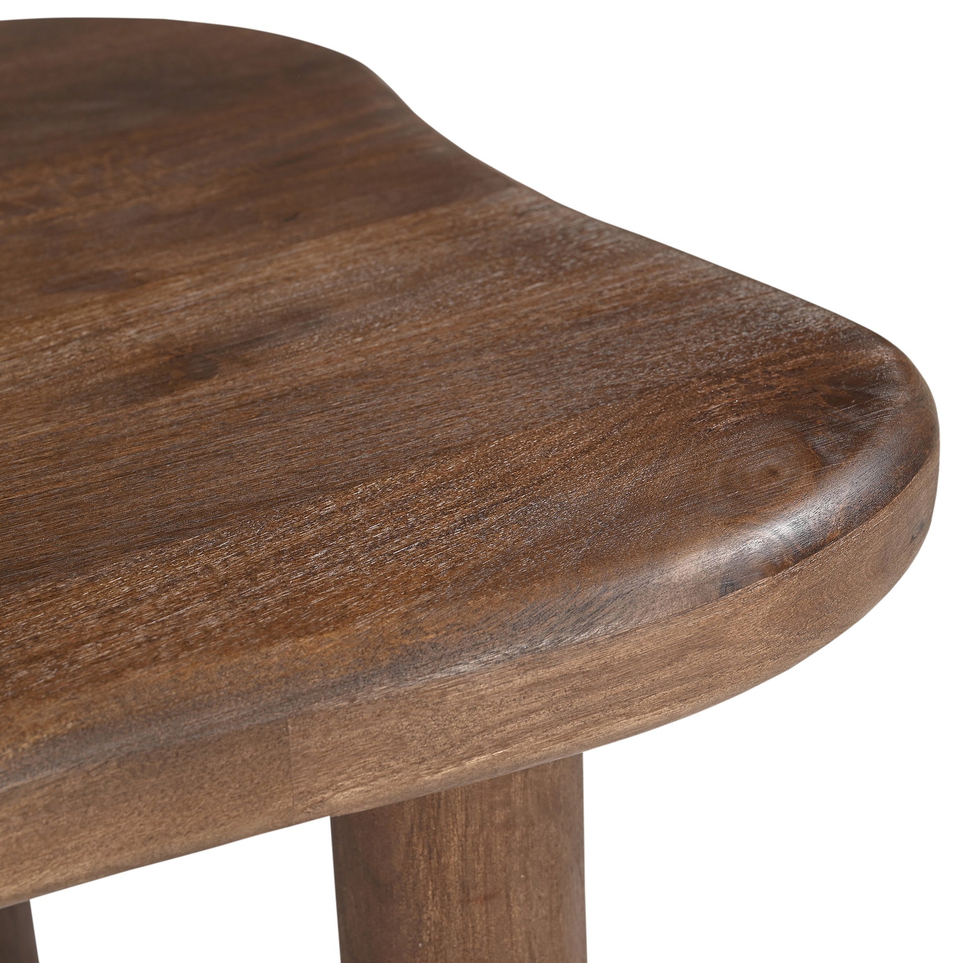 Zaloa Accent Table - Dark Walnut Solid Mango Wood-Accent Table-DECOROLALA