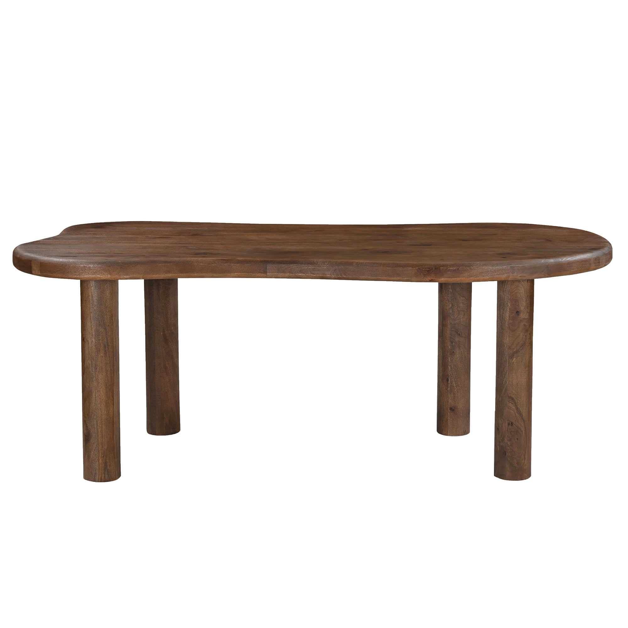Zaloa Dining Table - Dark Walnut Solid Mango Wood 78"-DECOROLALA