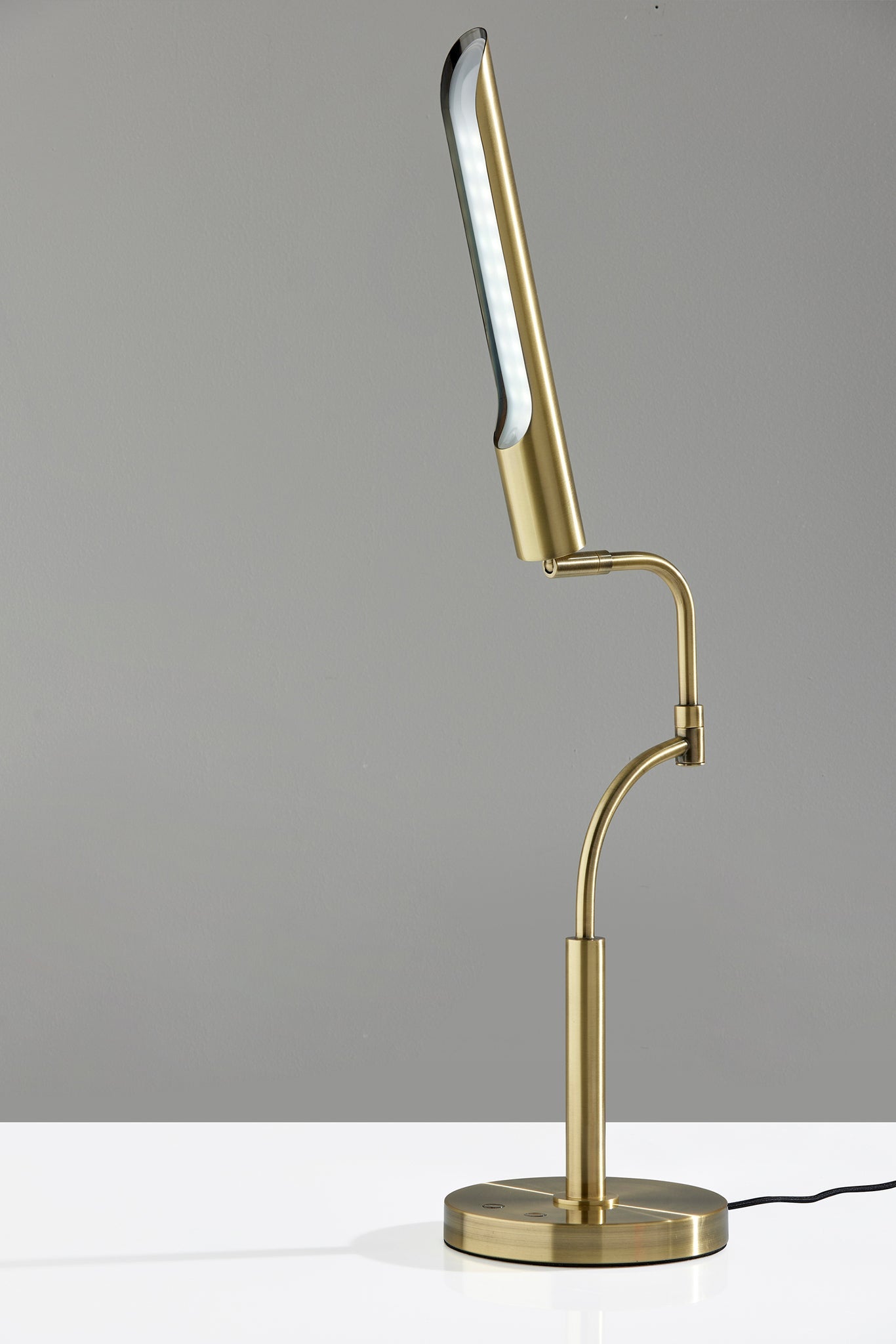 Zane LED Desk Lamp - Antique Brass 17" Adjustable-Lighting-DECOROLALA