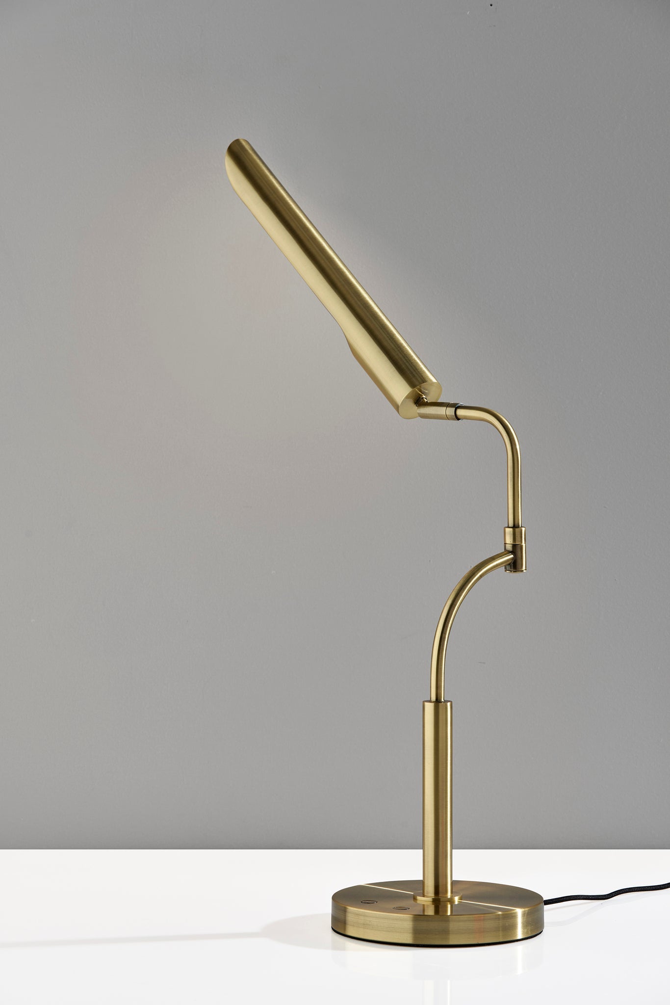 Zane LED Desk Lamp - Antique Brass 17" Adjustable-Lighting-DECOROLALA