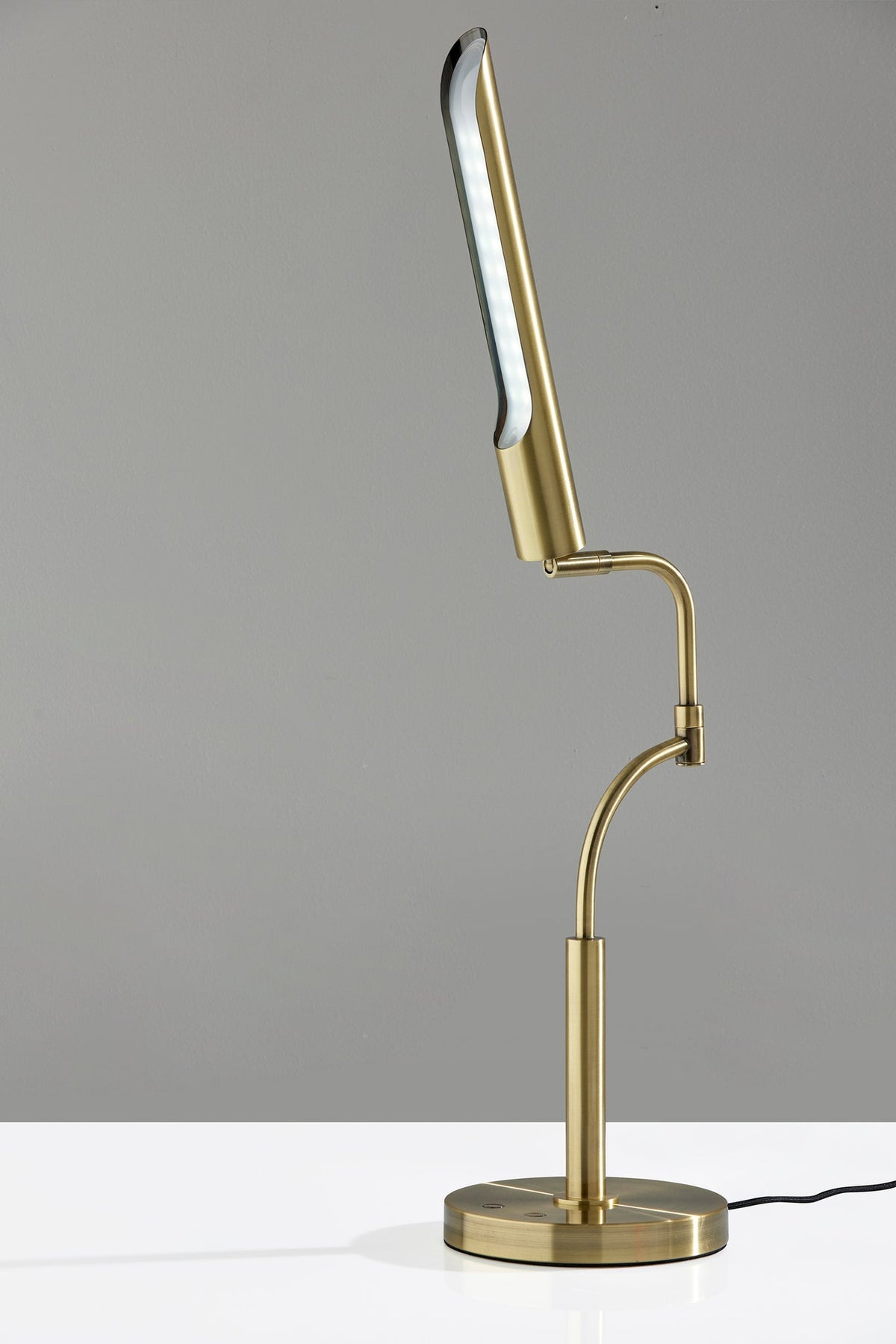 Zane LED Desk Lamp - Antique Brass 17" Adjustable-Lighting-DECOROLALA