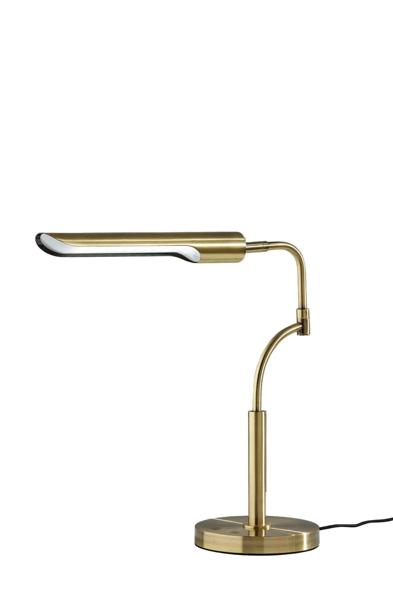 Zane LED Desk Lamp - Antique Brass 17" Adjustable-Lighting-DECOROLALA