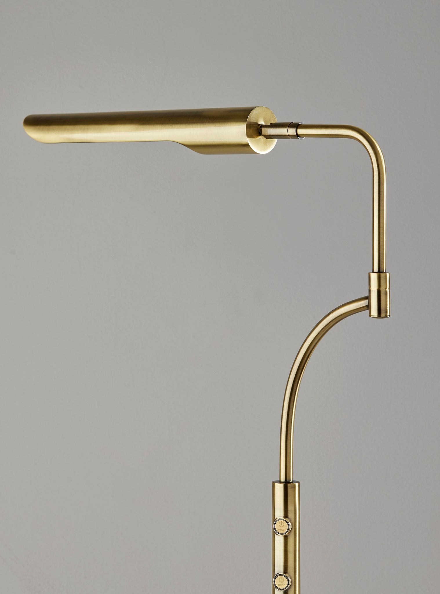 Zane LED Floor Lamp 56.5" Smart Switch Brass-Lighting-DECOROLALA