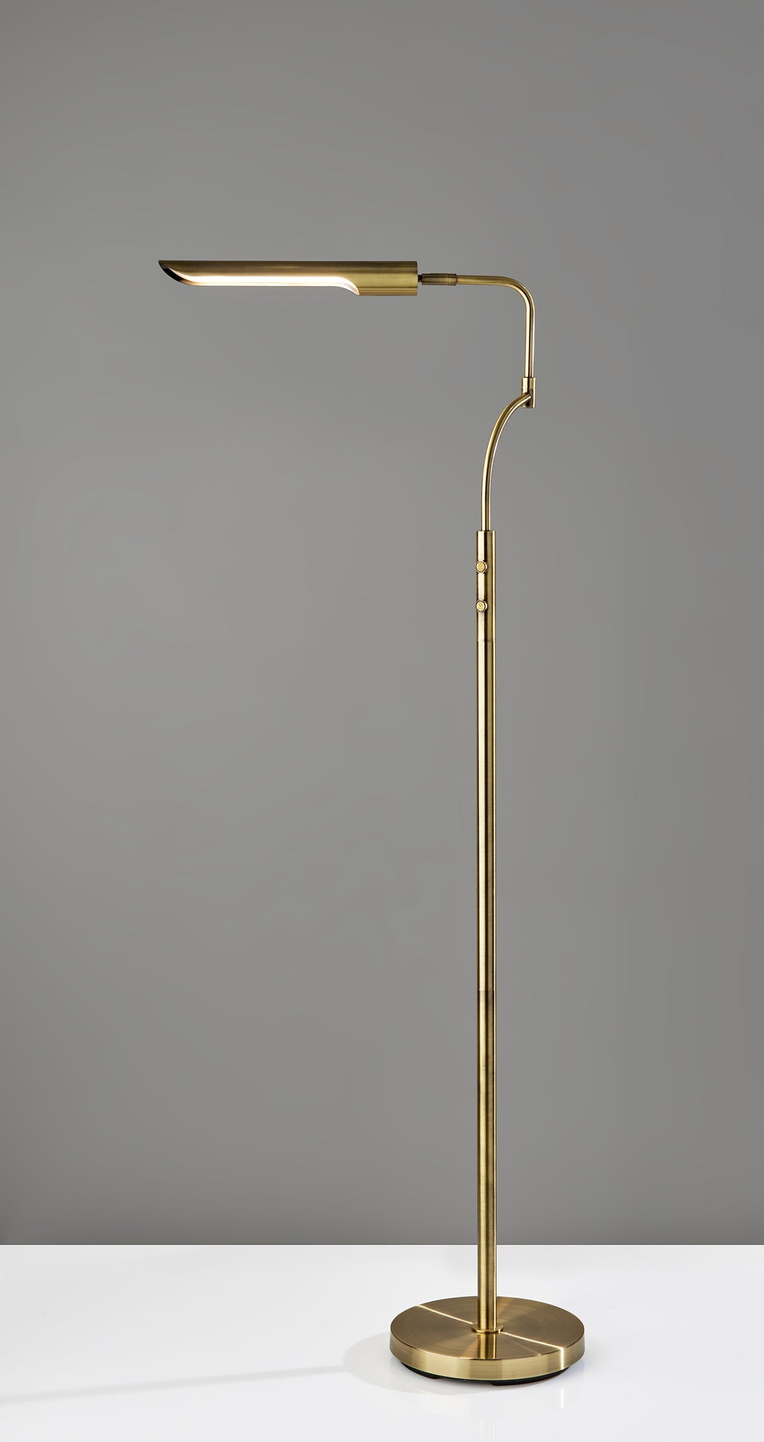 Zane LED Floor Lamp 56.5" Smart Switch Brass-Lighting-DECOROLALA