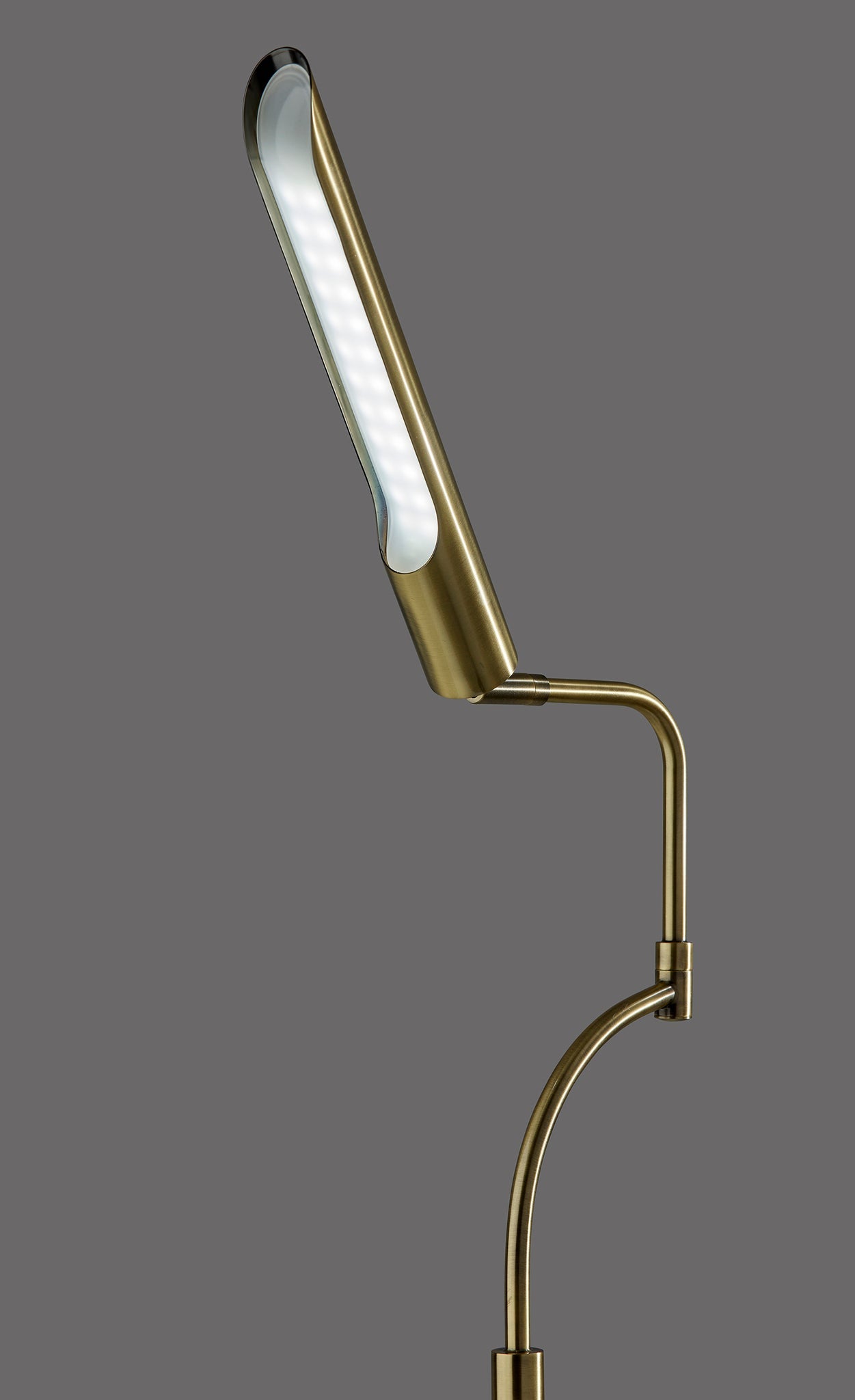 Zane LED Floor Lamp 56.5" Smart Switch Brass-Lighting-DECOROLALA