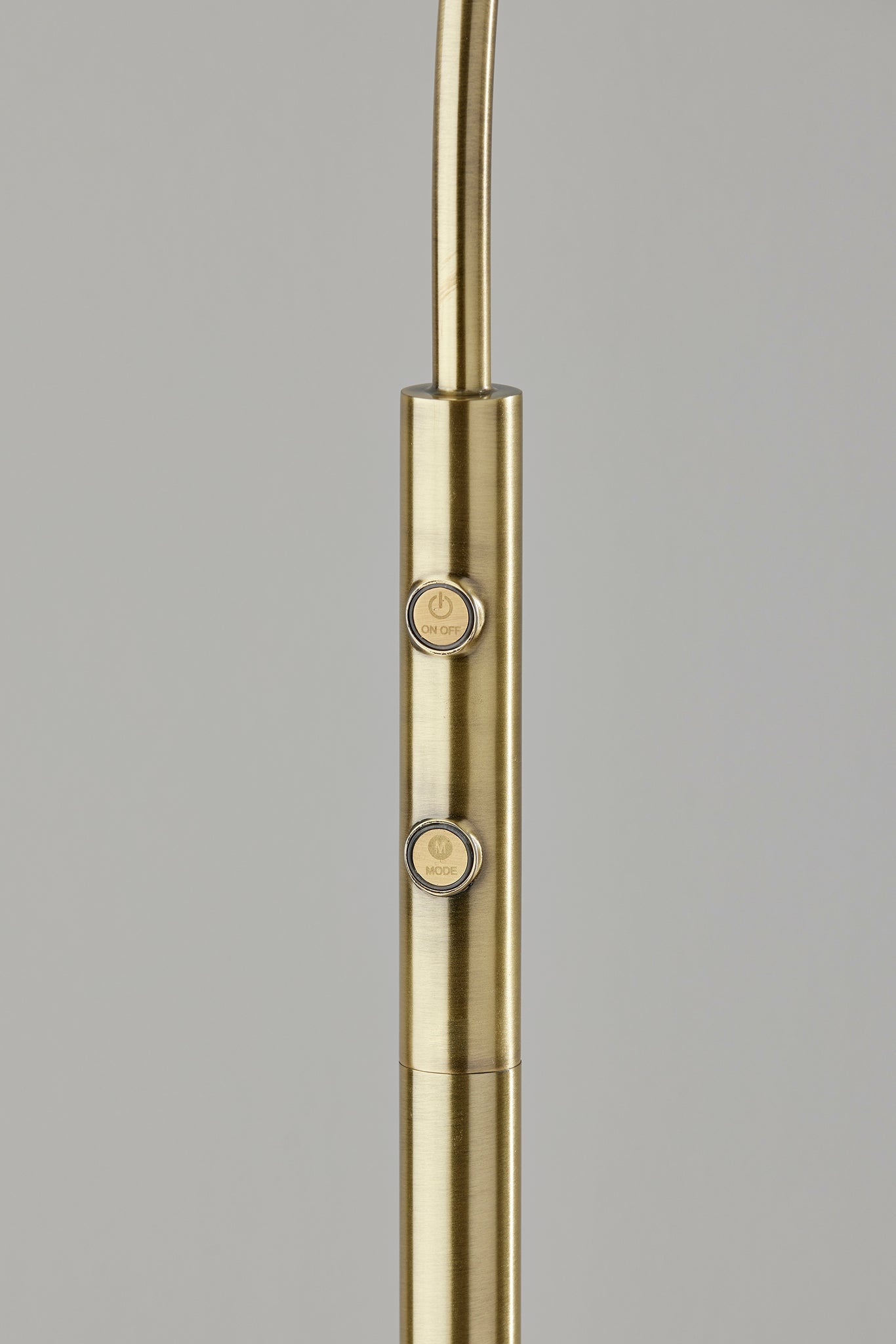 Zane LED Floor Lamp 56.5" Smart Switch Brass-Lighting-DECOROLALA