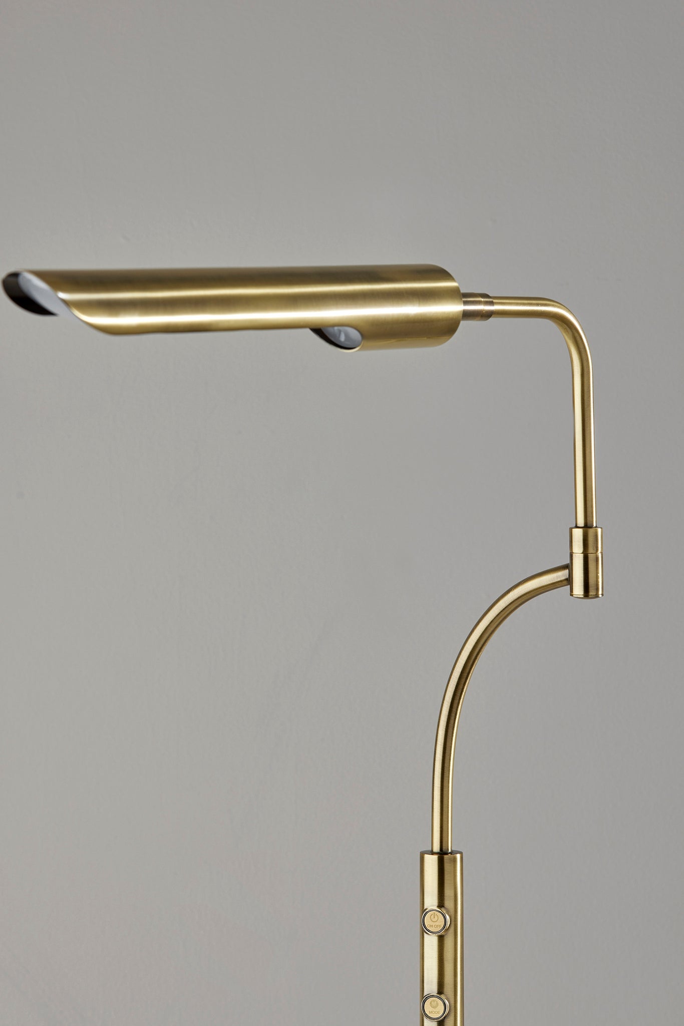 Zane LED Floor Lamp w. Smart Switch- Antique Brass-Lighting-DECOROLALA