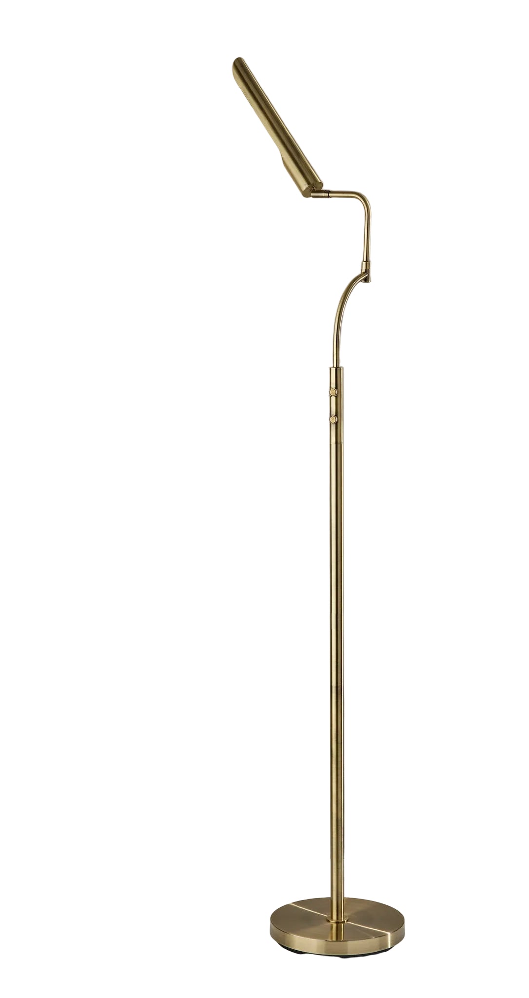 Zane LED Floor Lamp w. Smart Switch- Antique Brass-Lighting-DECOROLALA