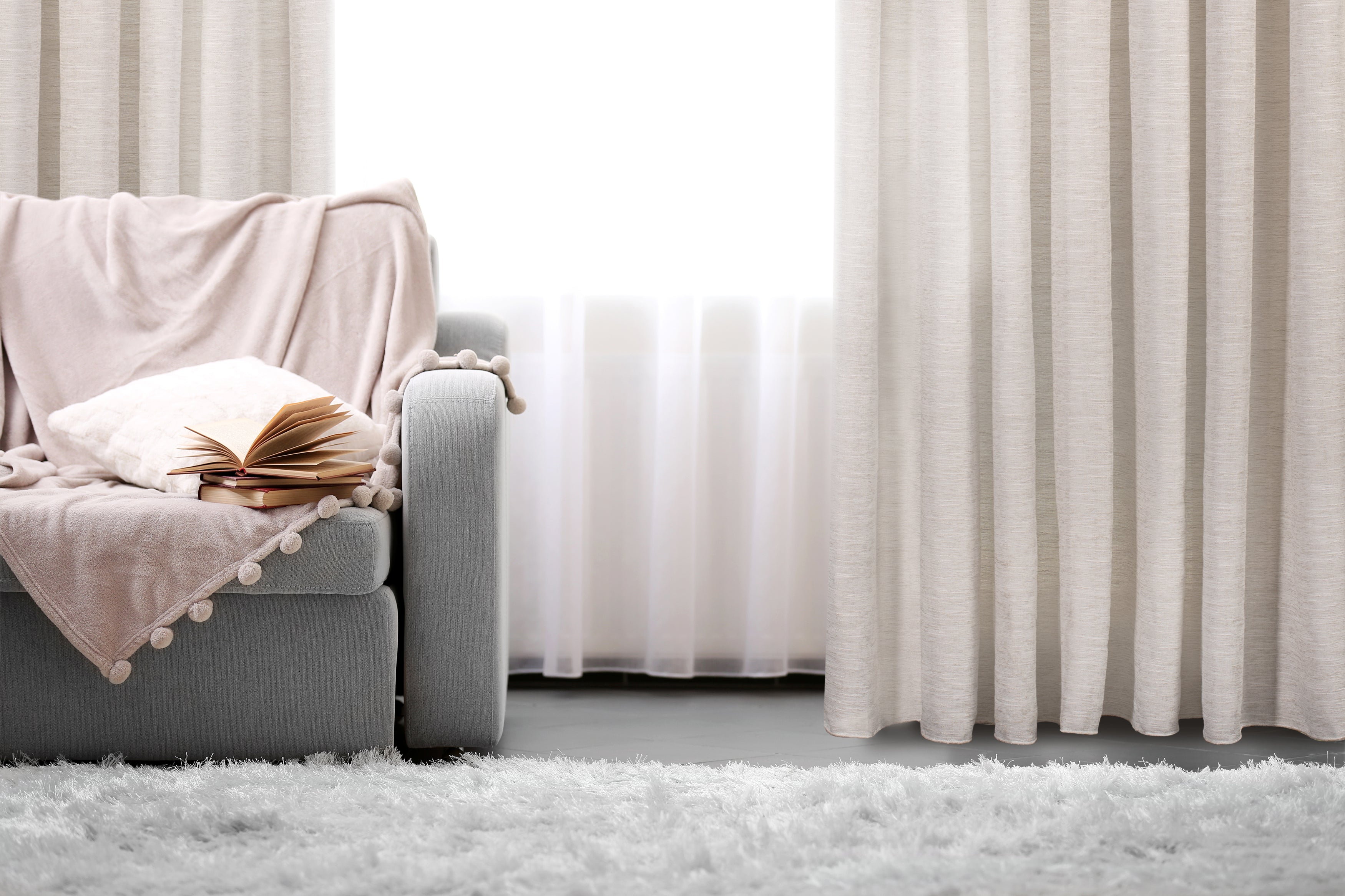 Zante Heavy Textured Semi Sheer Wide Width Curtain 108"x95"-Curtains-DECOROLALA