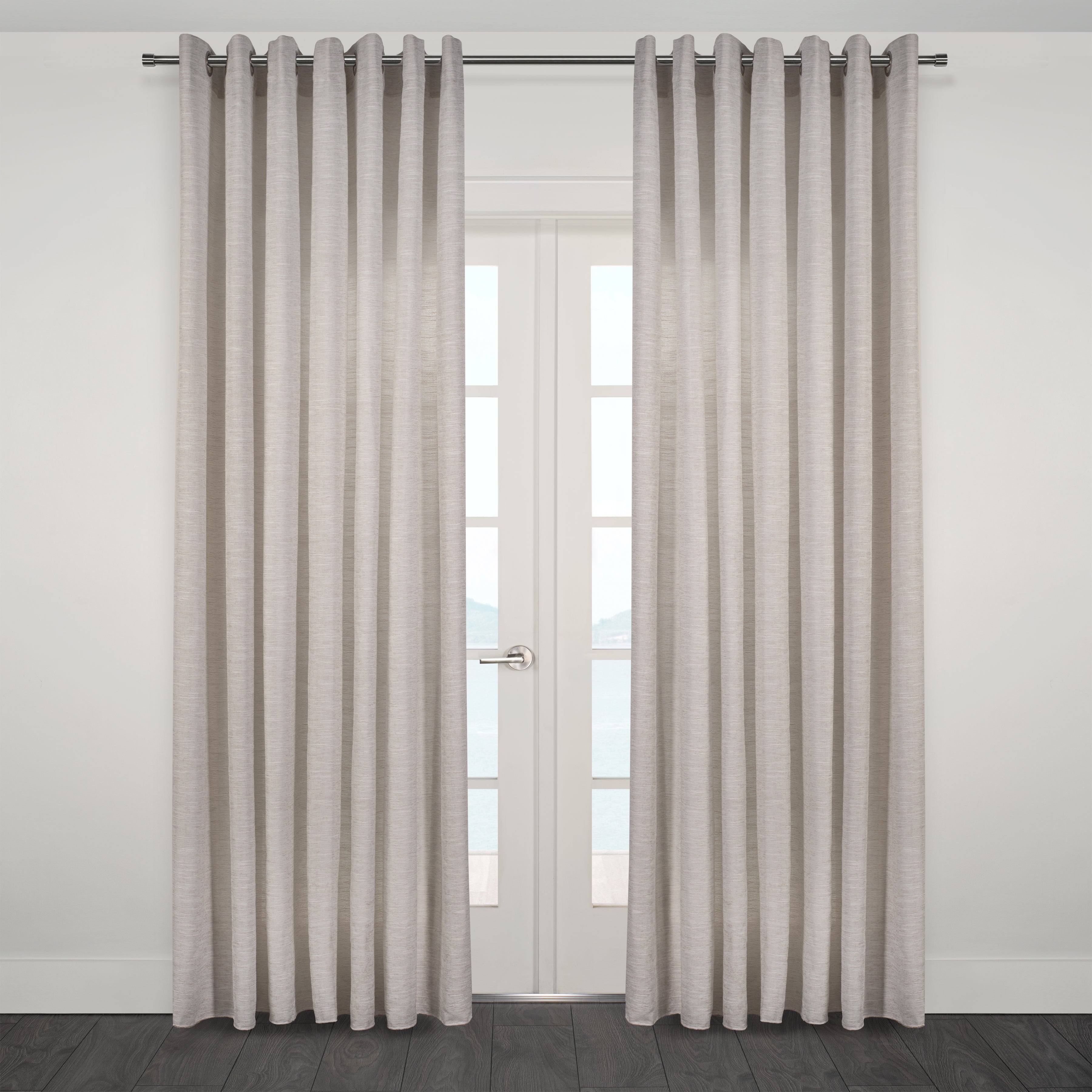Zante Heavy Textured Semi Sheer Wide Width Curtain 108"x95"-Curtains-DECOROLALA