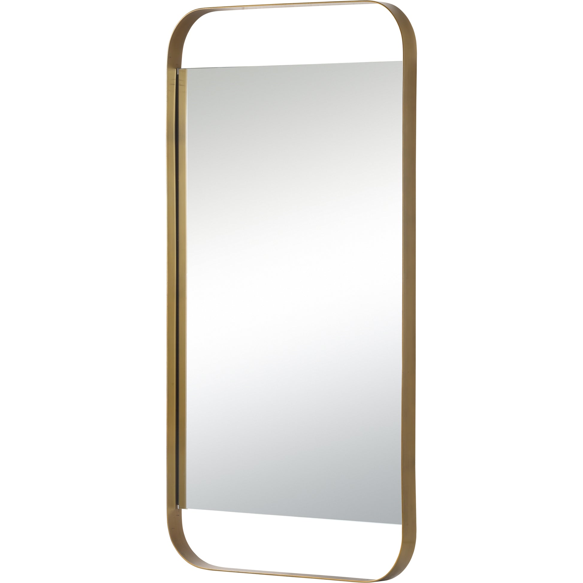 Zariyah 38" Tall Rectangle Wall Mirror, Yellow-Mirror-DECOROLALA