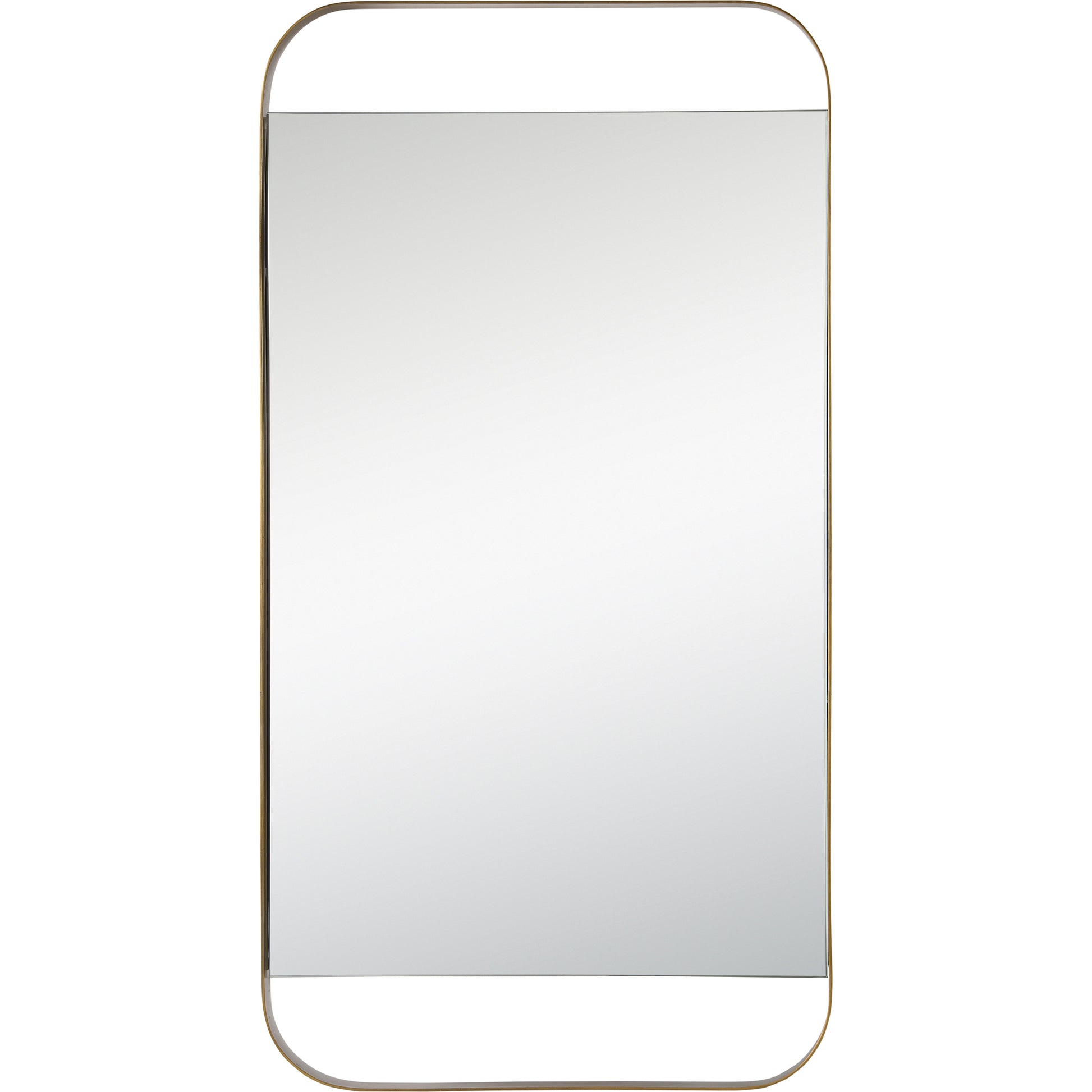 Zariyah 38" Tall Rectangle Wall Mirror, Yellow-Mirror-DECOROLALA