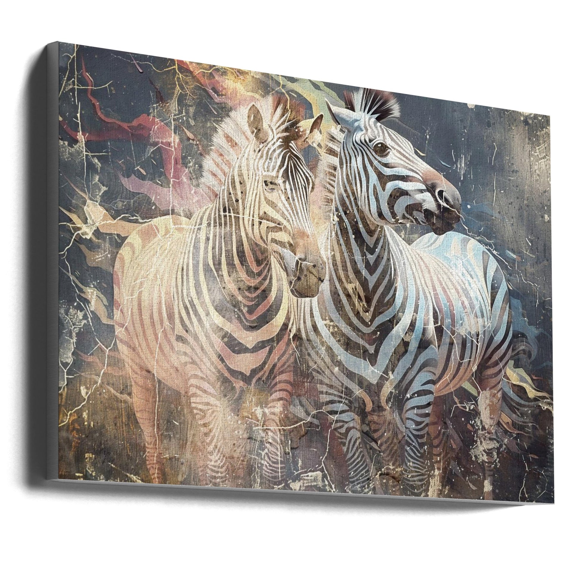 Zebra Animal Vintage Art Illustration Wall Art-canvas-DECOROLALA
