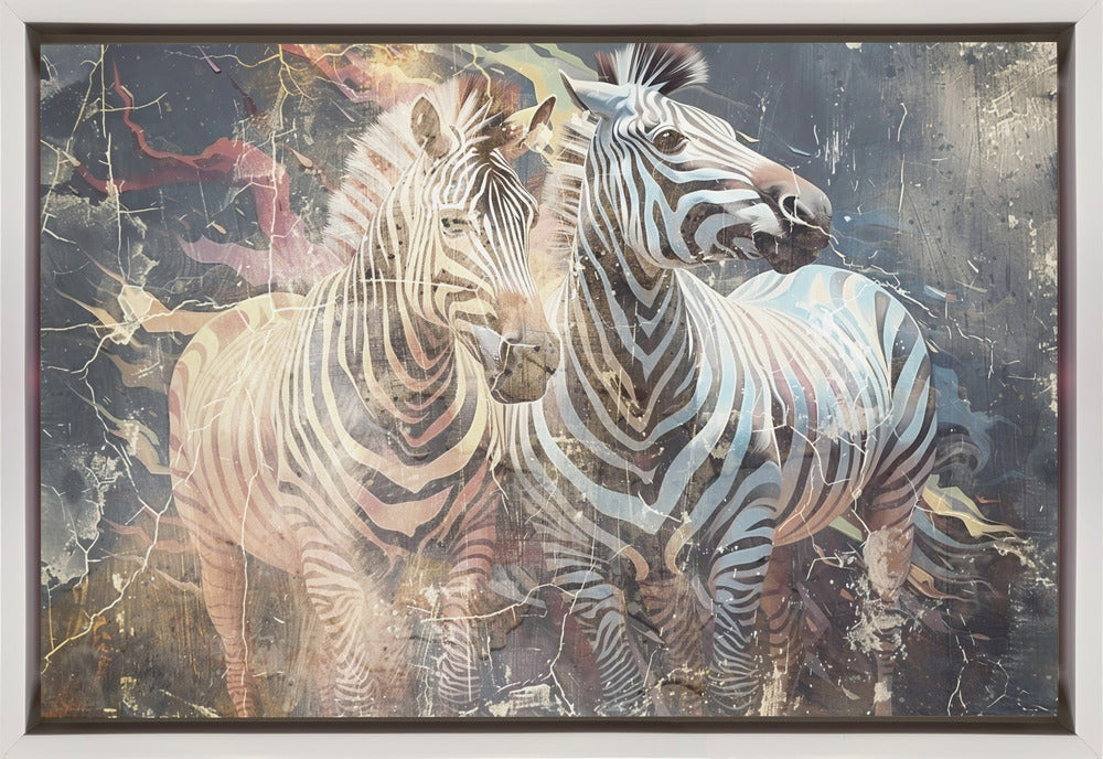 Zebra Animal Vintage Art Illustration Wallart 03-canvas-DECOROLALA