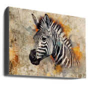 Zebra Animal Vintage Art Illustration by Rafal Kulik-canvas-DECOROLALA
