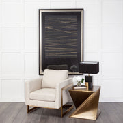 Zelda 20L x 20W Gold Metal-Cladded Z-Shaped Wooden Accent Table-Accent Tables-DECOROLALA