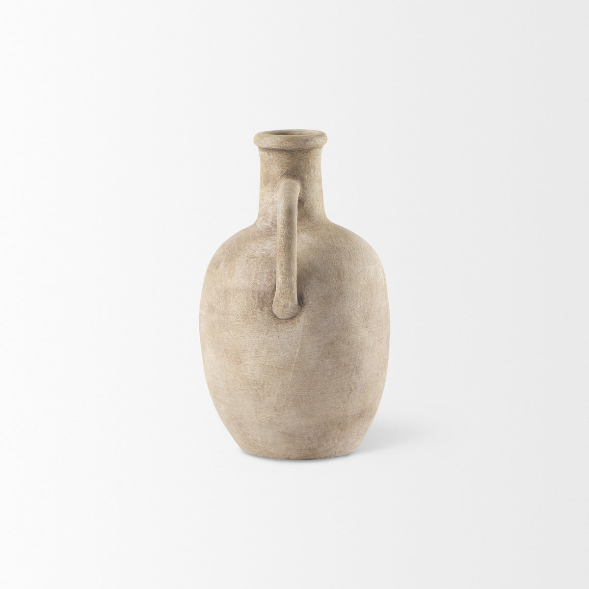 Zenni 5.3L x 5.3W x 9.3H Warm Beige Ceramic Vase-Vase-DECOROLALA