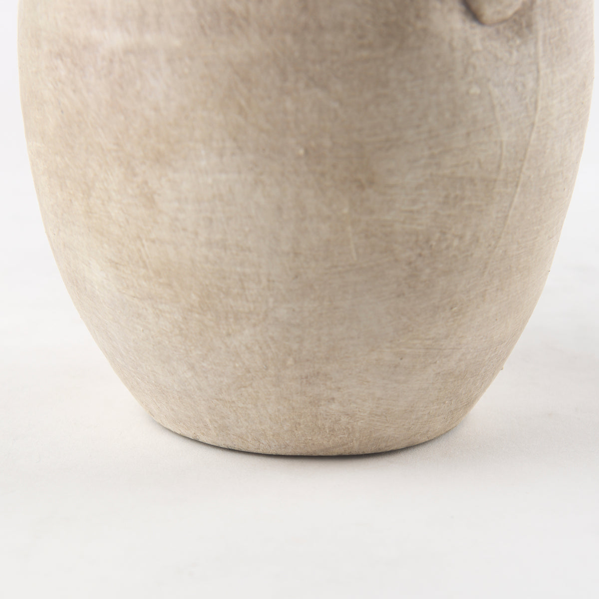 Zenni 5.3L x 5.3W x 9.3H Warm Beige Ceramic Vase-Vase-DECOROLALA