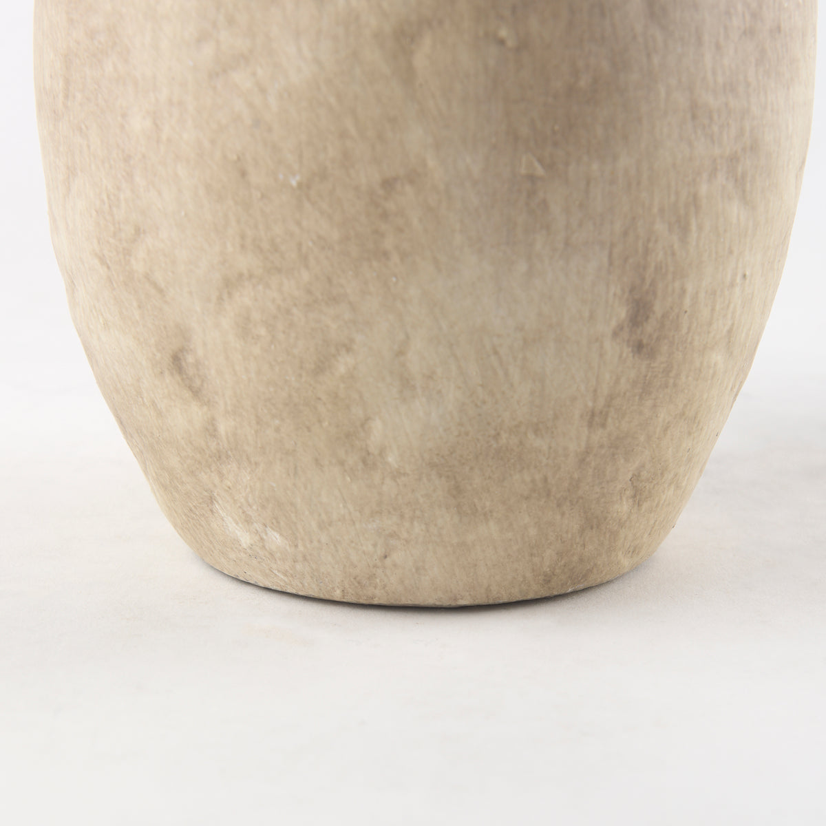 Zenni 6.1L x 6.1W x 12.0H Warm Beige Ceramic Vase-Vase-DECOROLALA