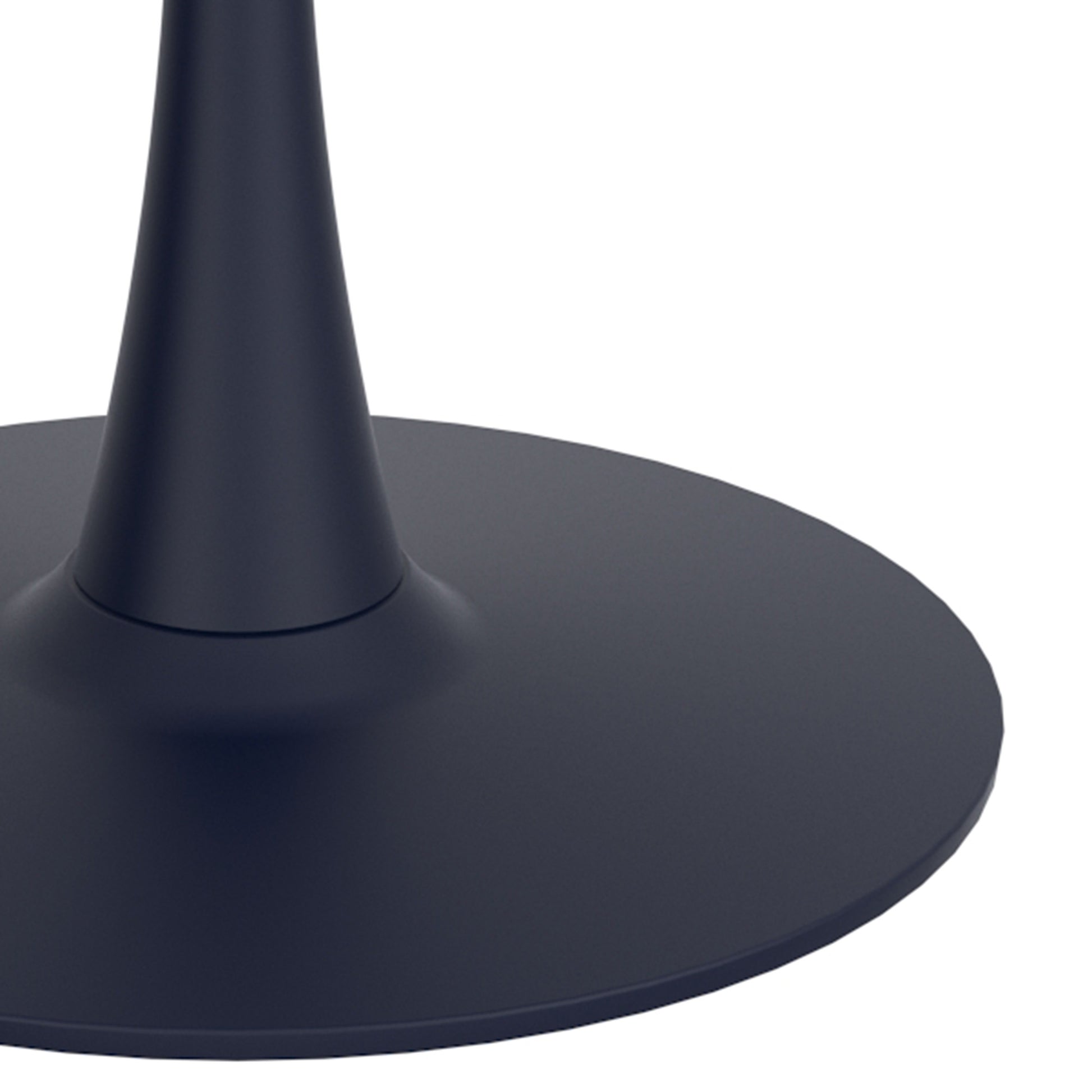 Zilo 5-Piece Dining Set - Black Faux Marble Pedestal Table-DECOROLALA